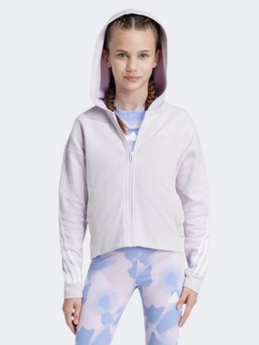Adidas Future Icons 3 Stripes Kids-Girls sportswear Hoody Ice Lavender/White