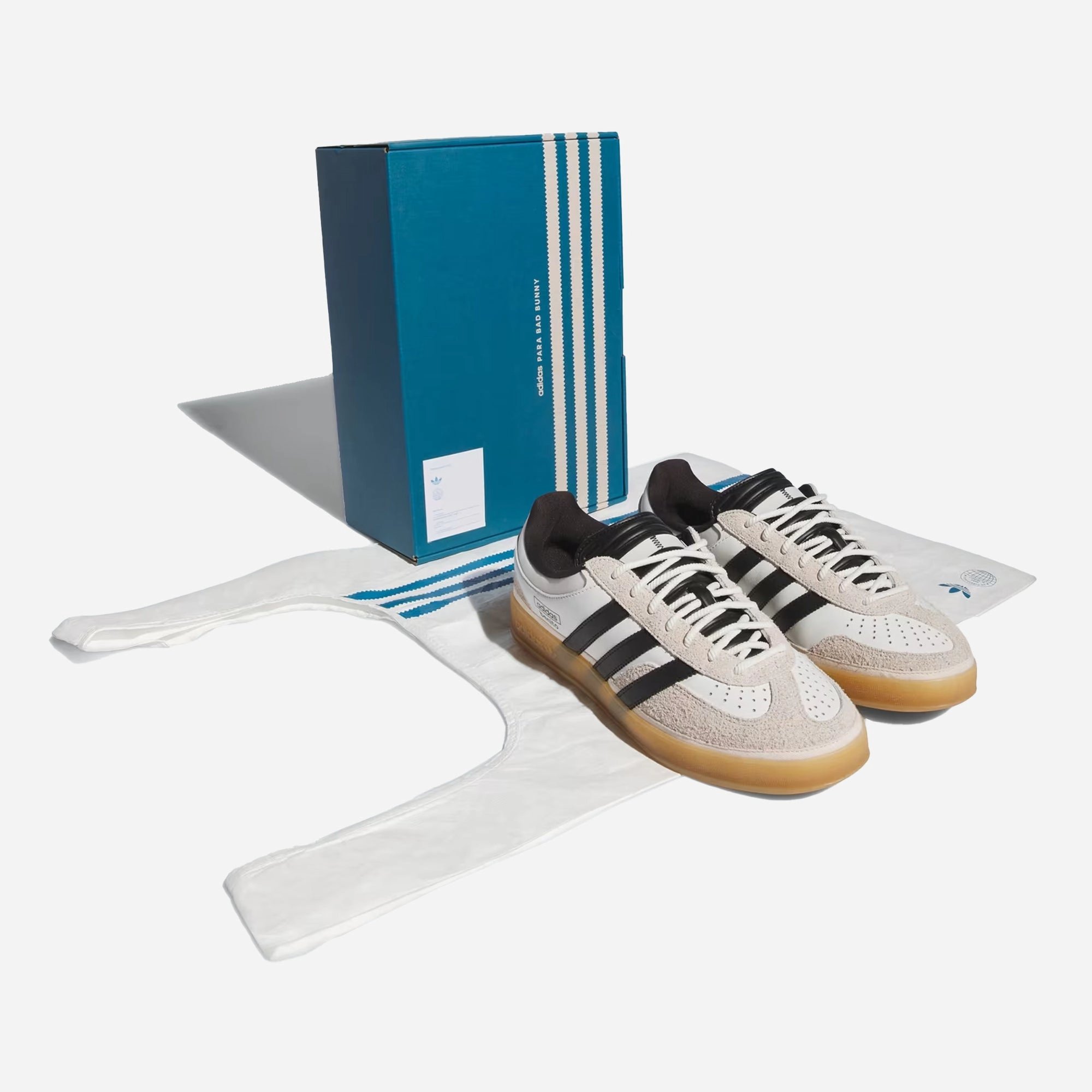 ADIDAS ORIGINALS | BAD BUNNY GAZELLE INDOOR { CORE WHITE/CORE BLACK/GUM