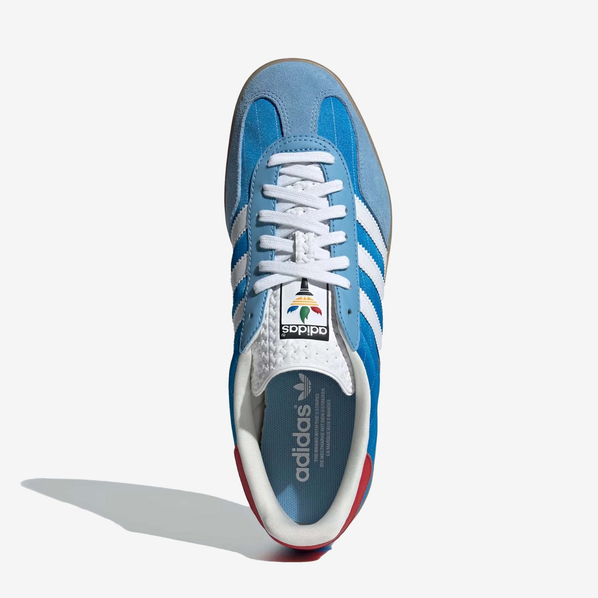 ADIDAS ORIGINALS | GAZELLE INDOOR { BRIGHT BLUE/CLOUD WHITE/GUM