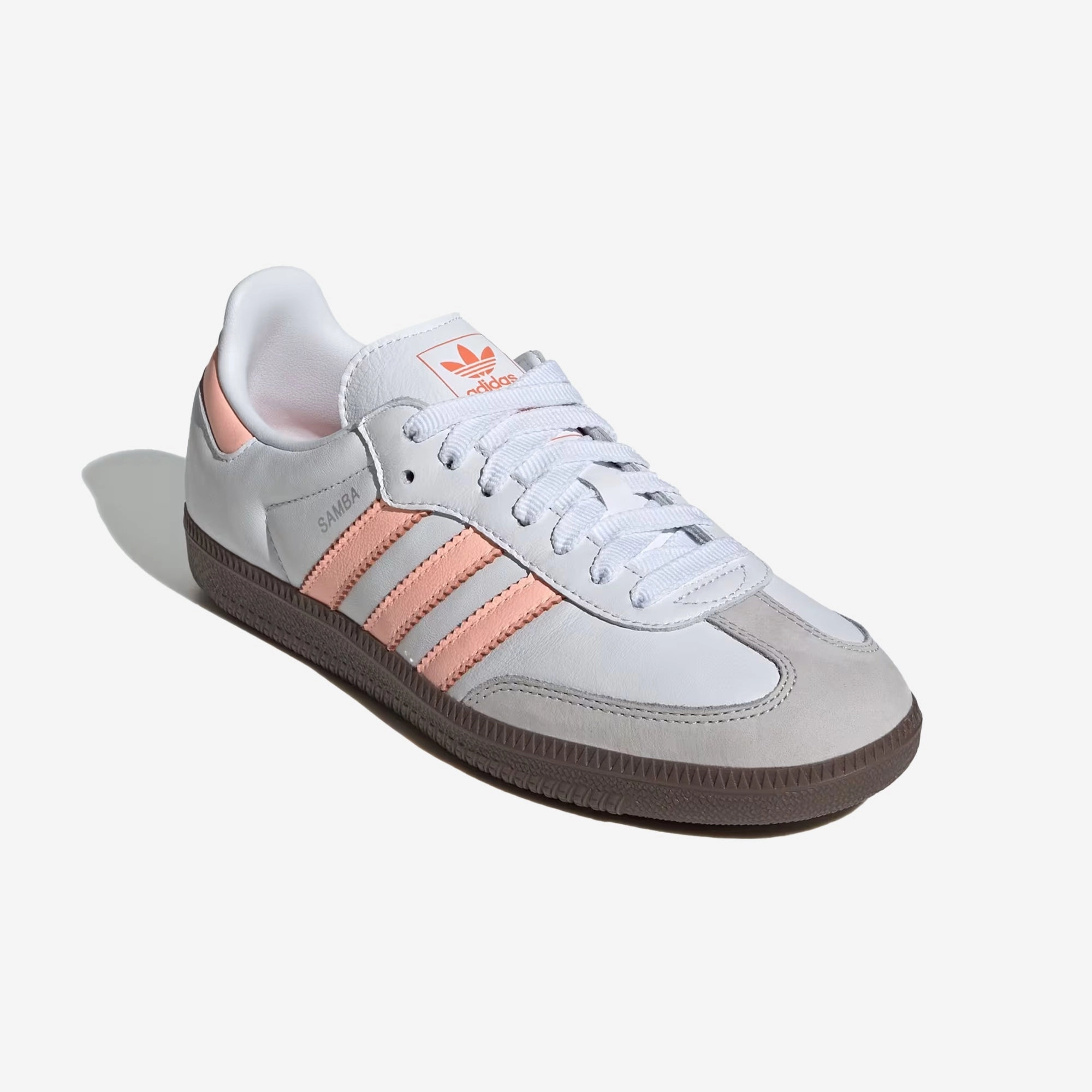 ADIDAS ORIGINALS | SAMBA OG { CLOUD WHITE/CLEAR ORANGE/SEMI CORAL