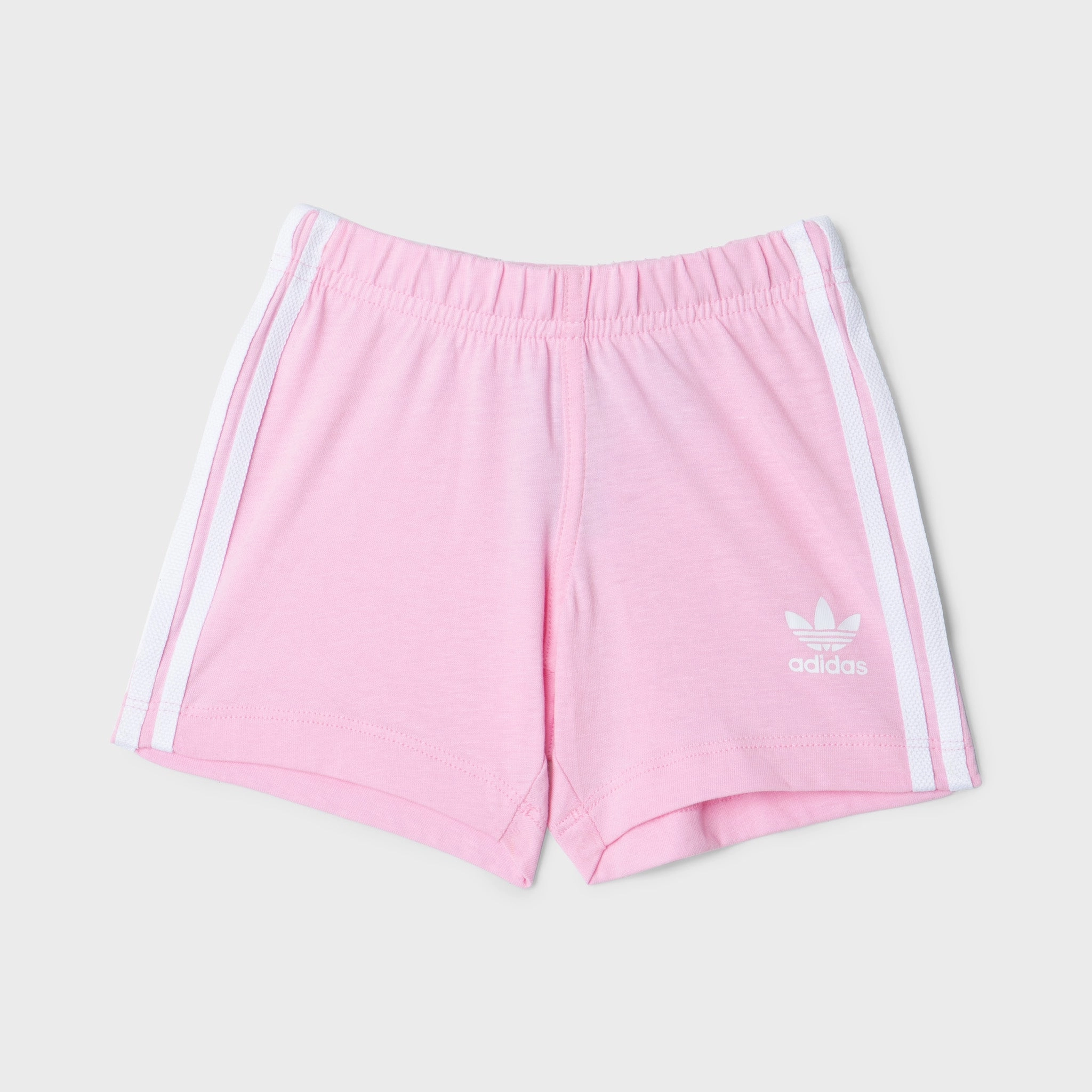 adidas Originals Infants' Trefoil Shorts and T-shirt Set White / True Pink