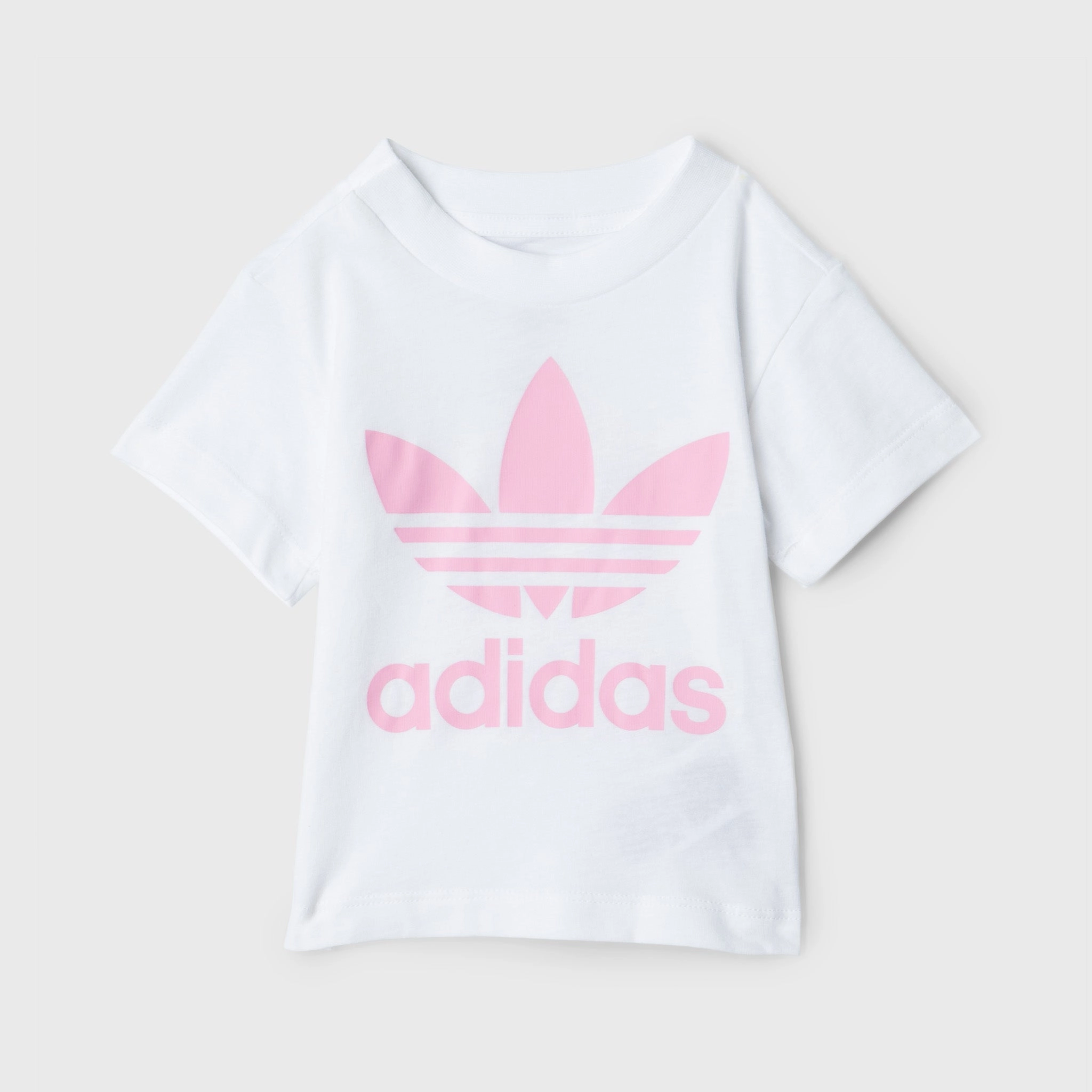 adidas Originals Infants' Trefoil Shorts and T-shirt Set White / True Pink