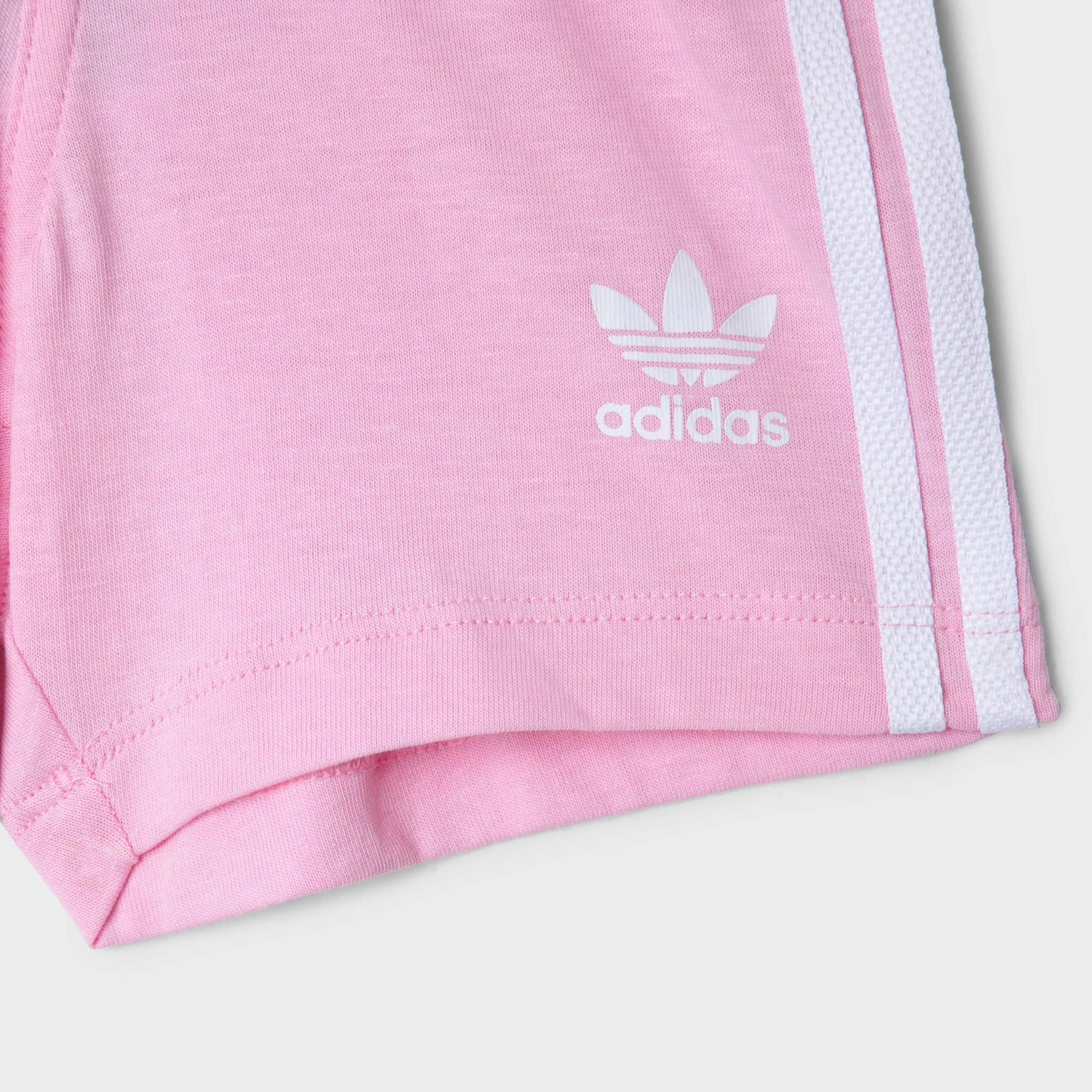 adidas Originals Infants' Trefoil Shorts and T-shirt Set White / True Pink