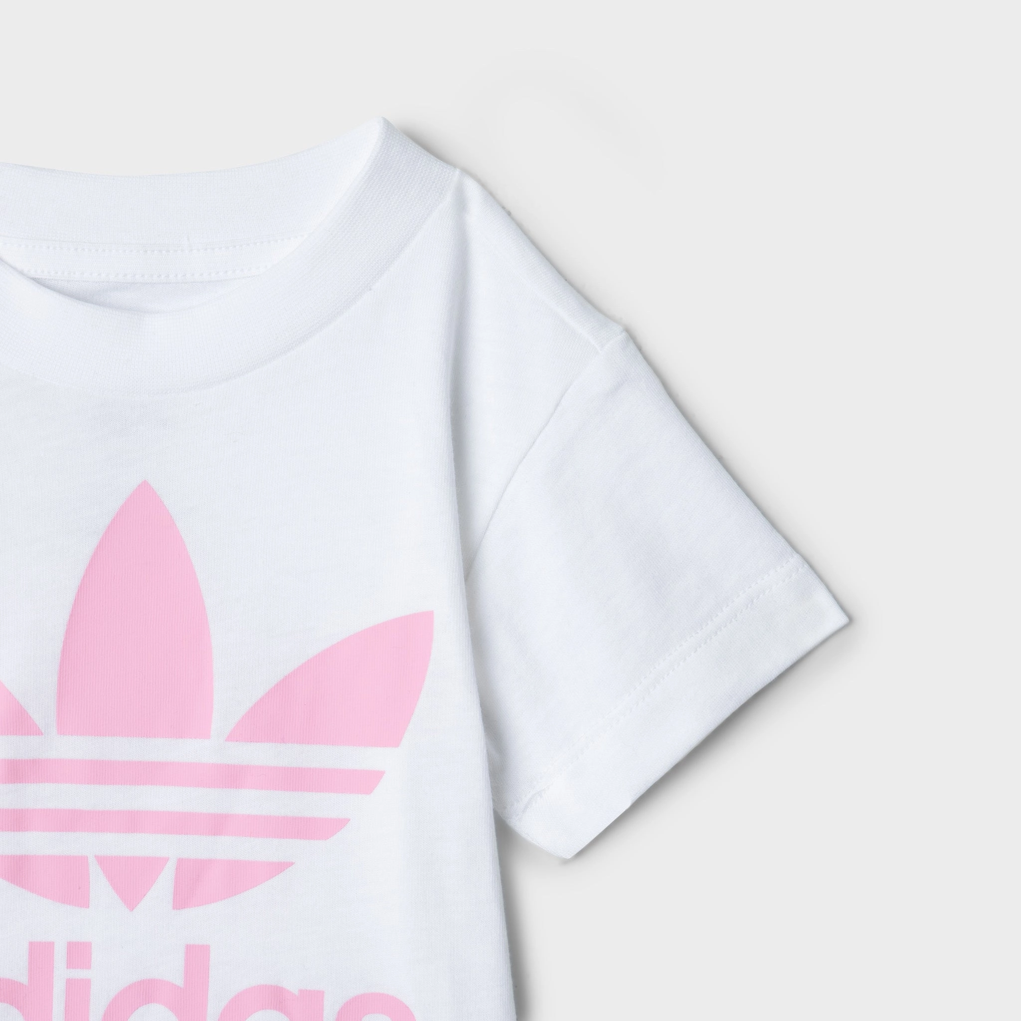 adidas Originals Infants' Trefoil Shorts and T-shirt Set White / True Pink
