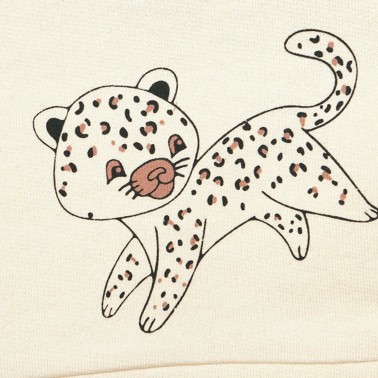 Antebies Newborn Cheetah Organic Sweatshirt - Beige