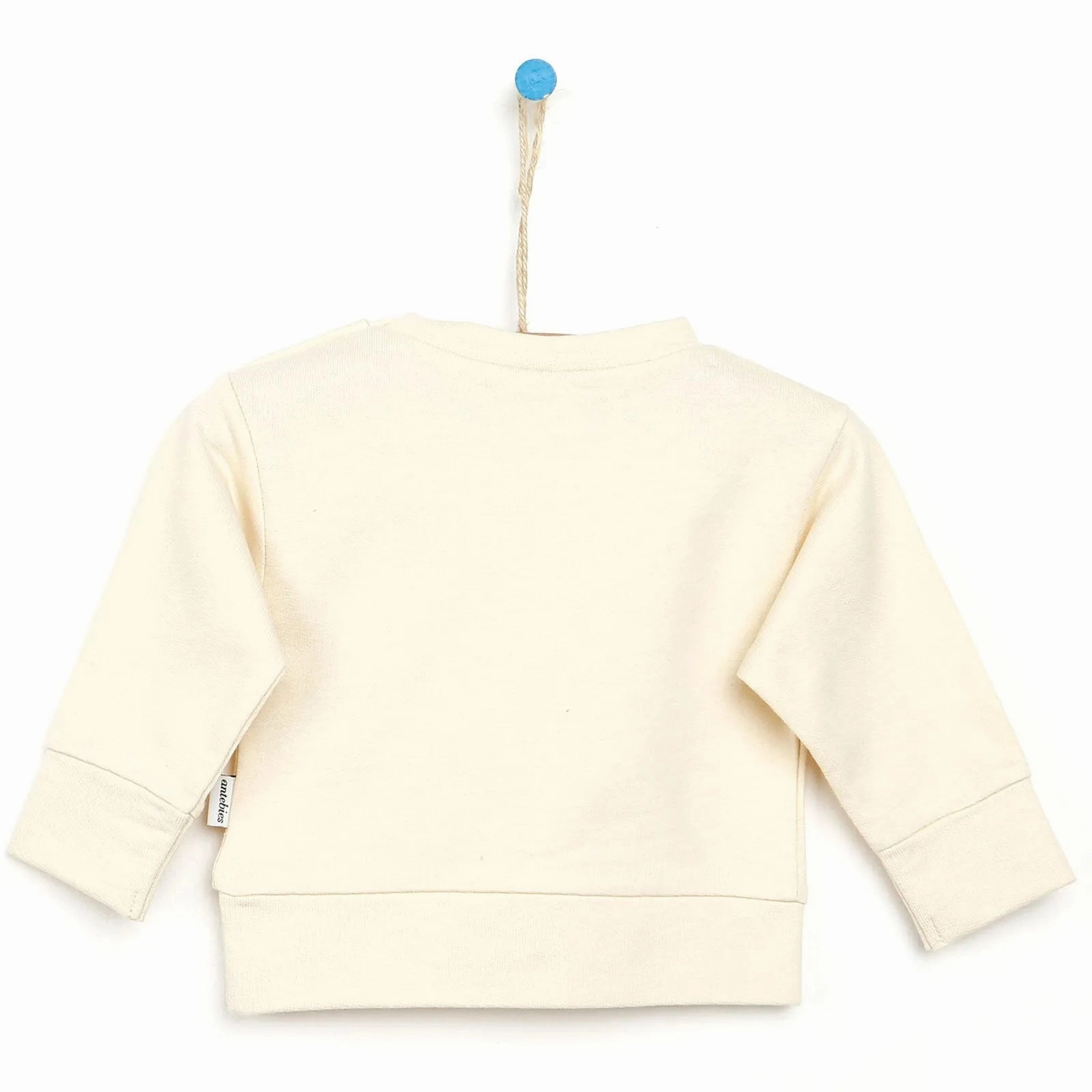 Antebies Newborn Cheetah Organic Sweatshirt - Beige