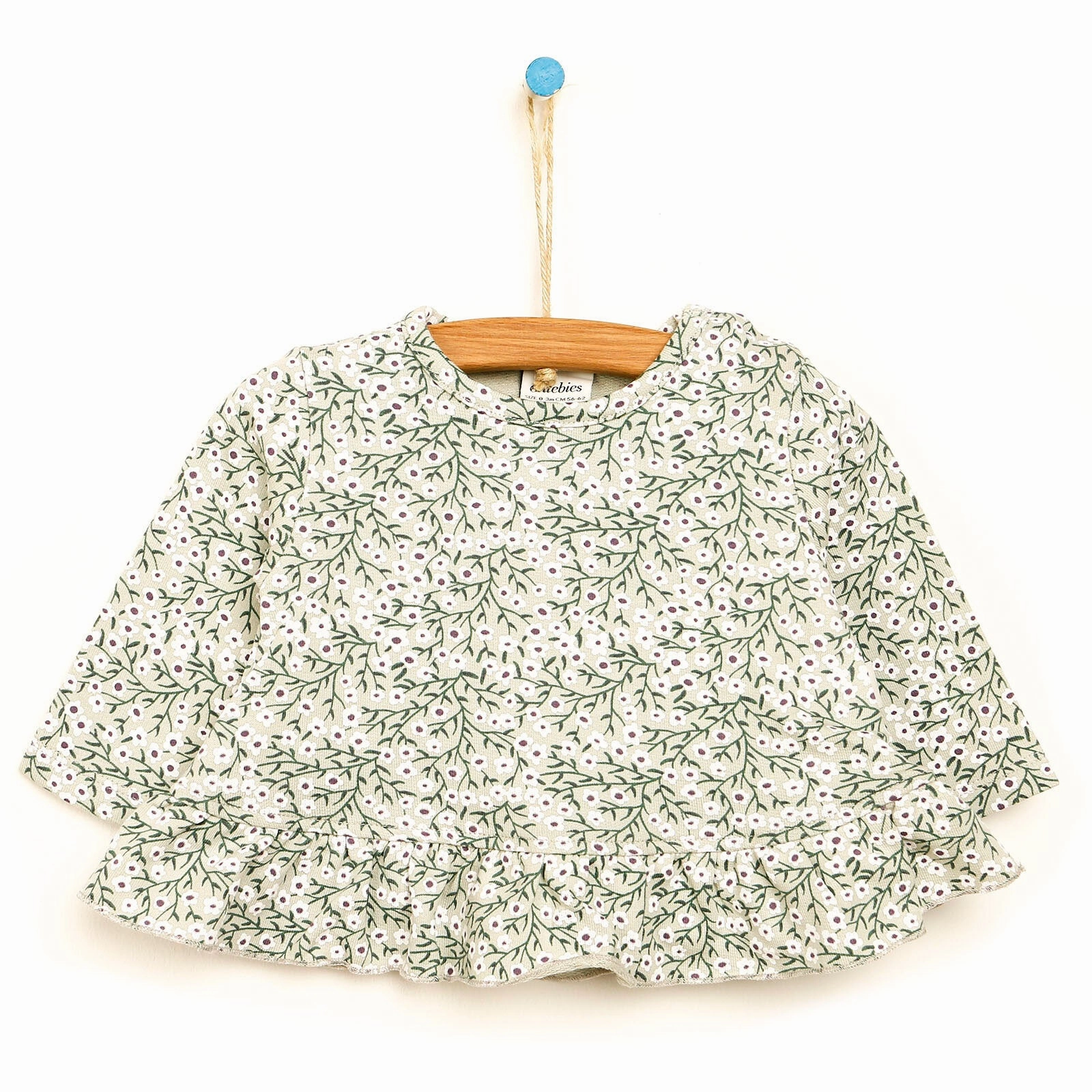 Antebies Newborn Deer Organic Dress - Dark Green
