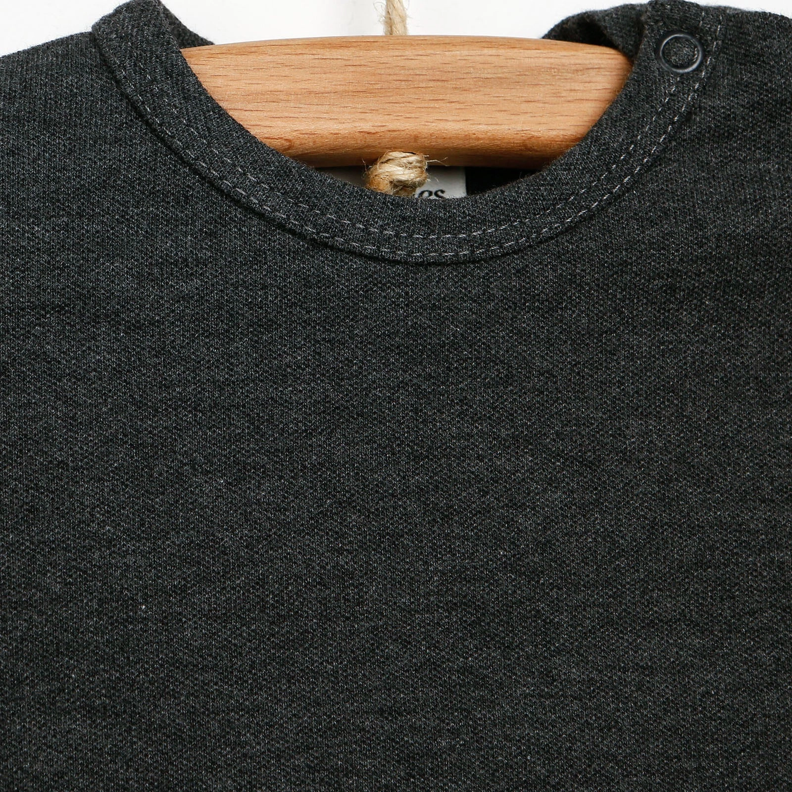 Antebies Newborn Penguin Organic Sweatshirt - Dark Grey