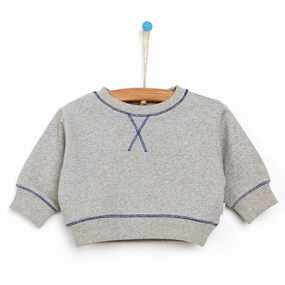 Antebies Newborn Sky Organic Sweatshirt - Grey