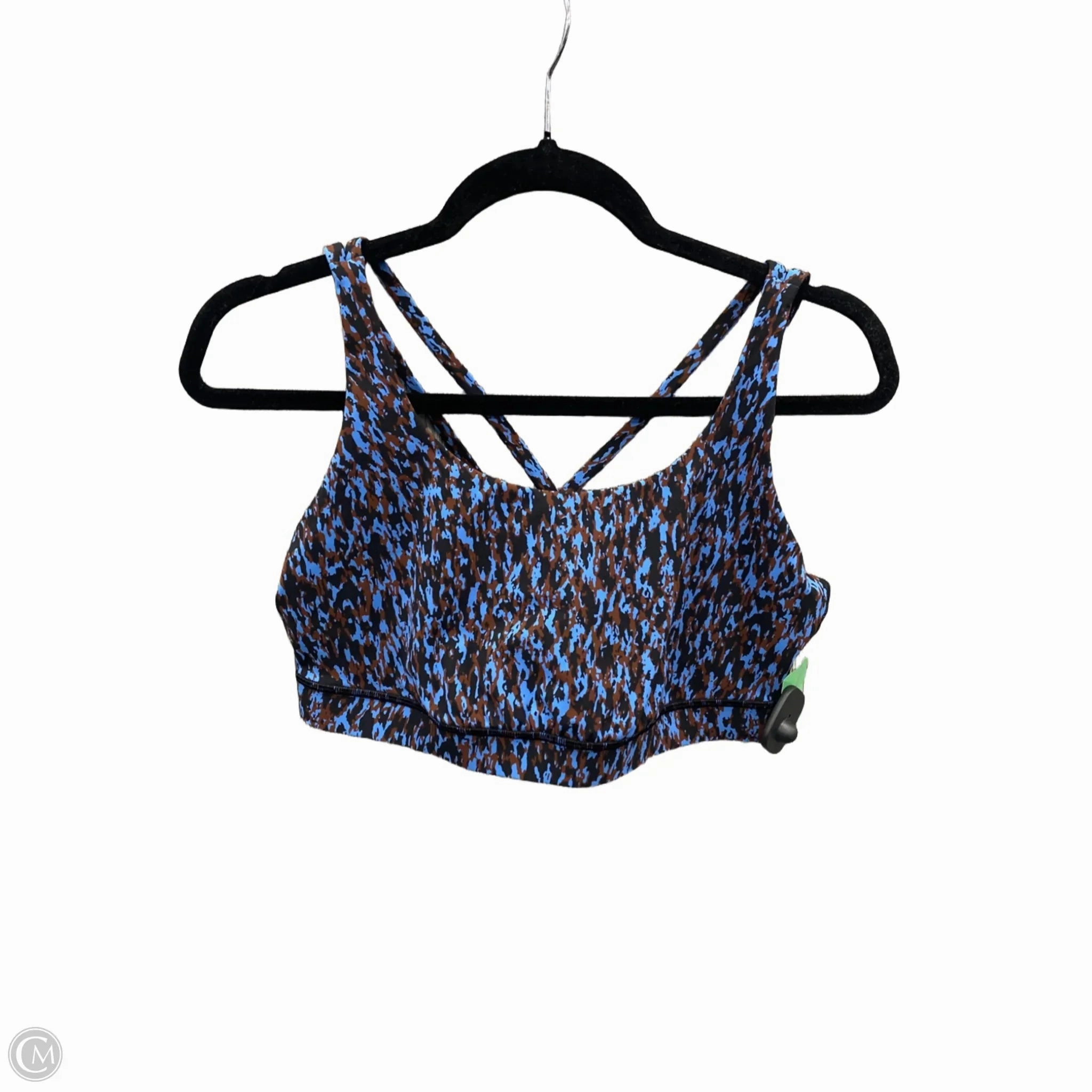 Athletic Bra By Lululemon In Blue & Brown. Size: 12