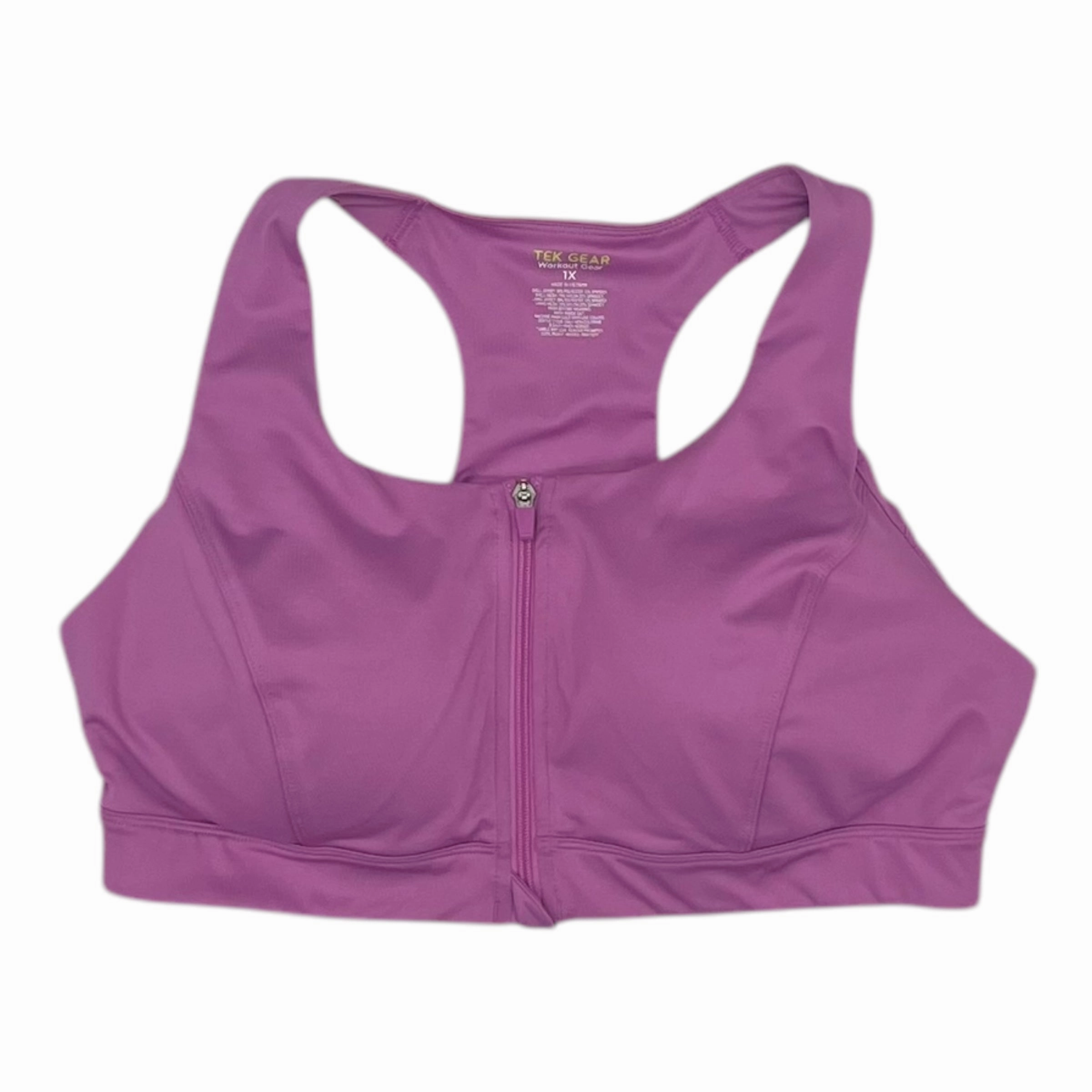 Athletic Bra By Tek Gear In Purple. Size:1X