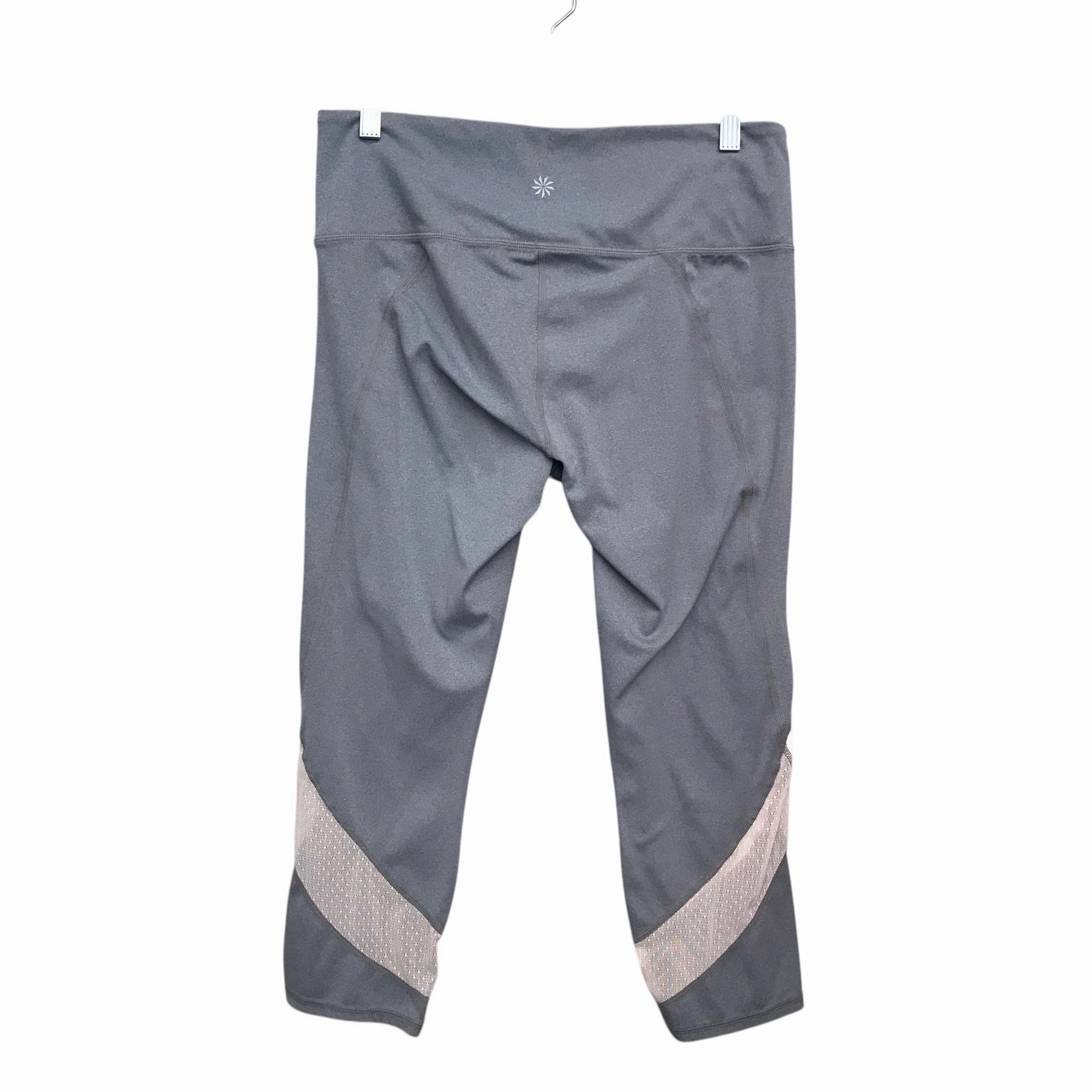 Athletic Capris By Athleta In Grey & White. Size:L
