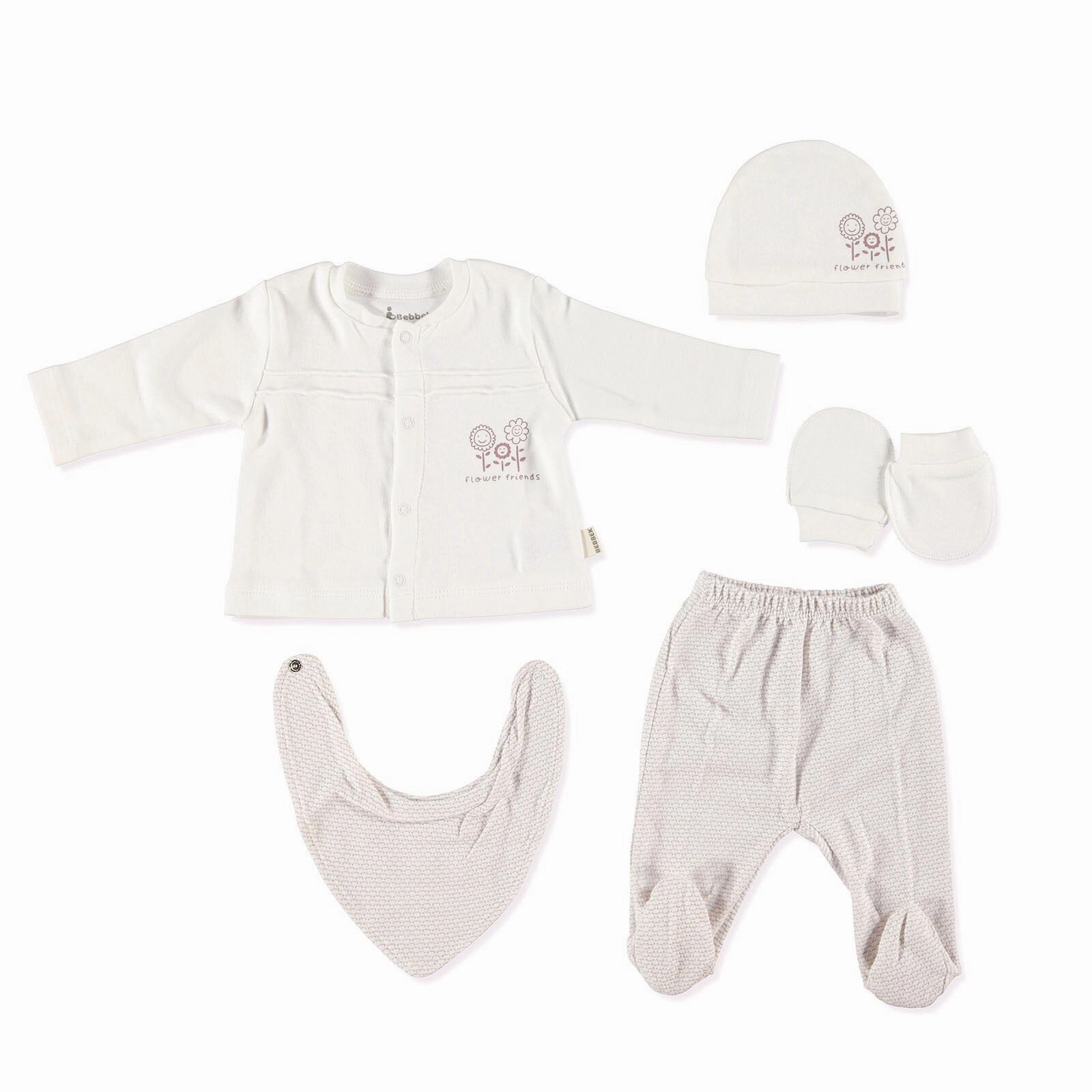 Bebbek Baby Girl 5 Pcs Newborn Gift Starter Set