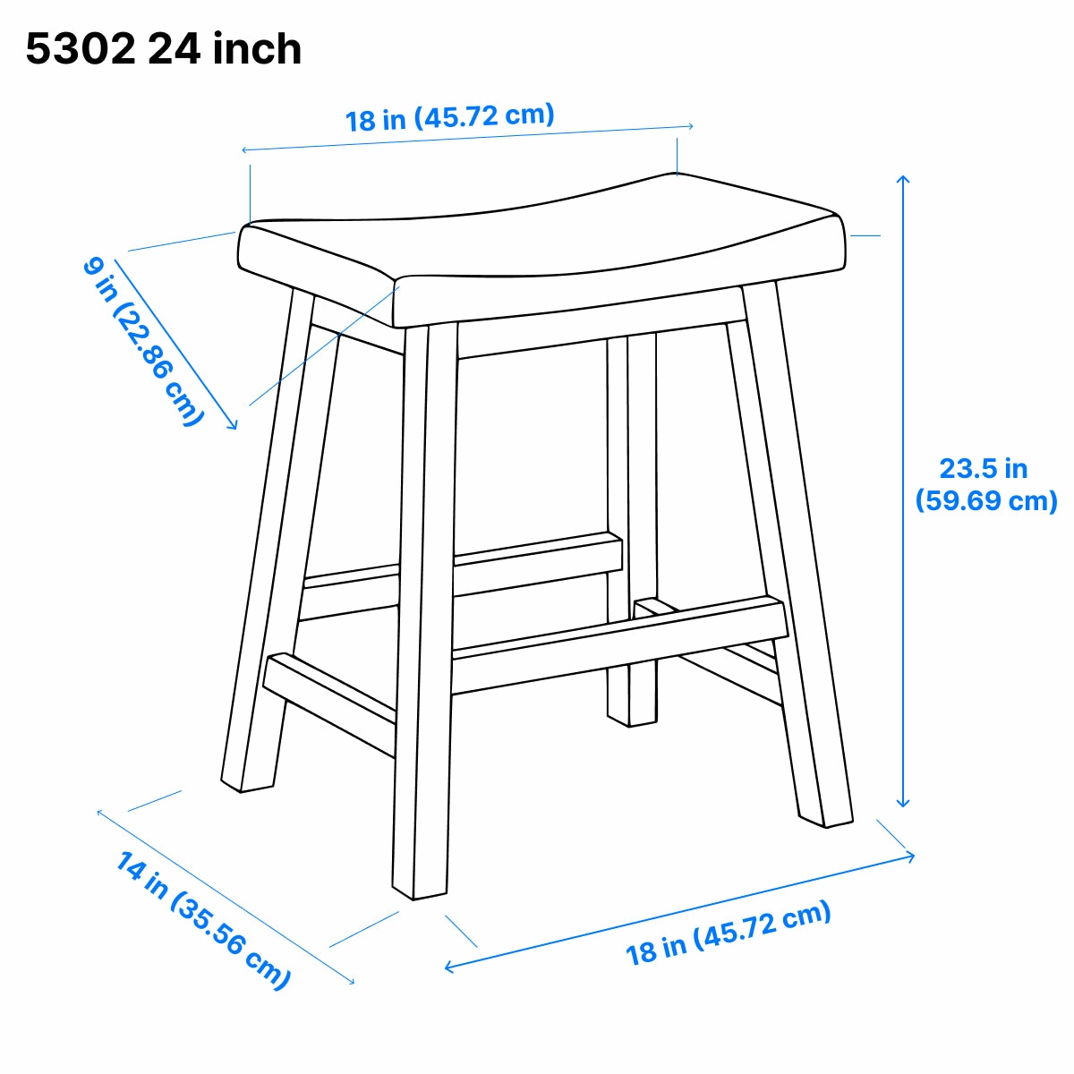 Colt Dining Stool - Black - Set of Two