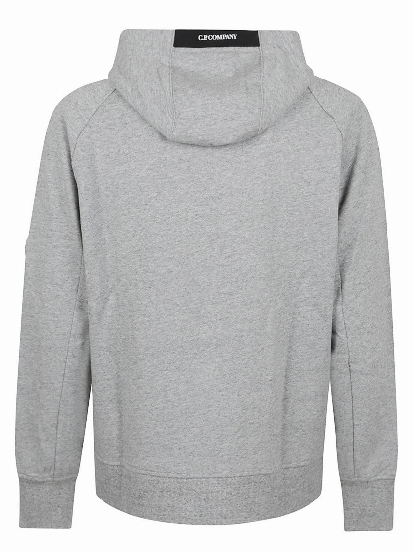 Diagonal Raised Fleece Full Zip Hooded Sweatshirt