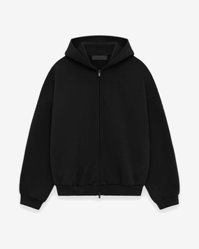 FOG ESSENTIALS HOLIDAY24 HEAVY FLEECE BLACK FULL ZIP HOODIE
