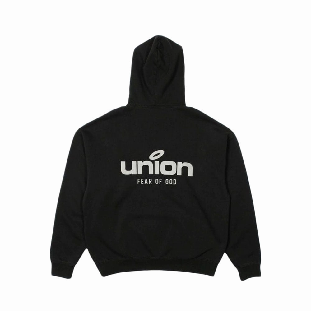 FOG ESSENTIALS X UNION FW21 30 YEAR VINTAGE BLACK HOODIE