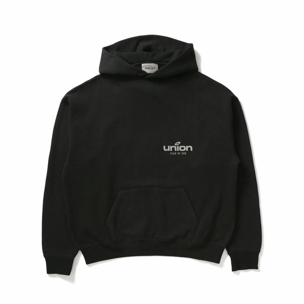 FOG ESSENTIALS X UNION FW21 30 YEAR VINTAGE BLACK HOODIE