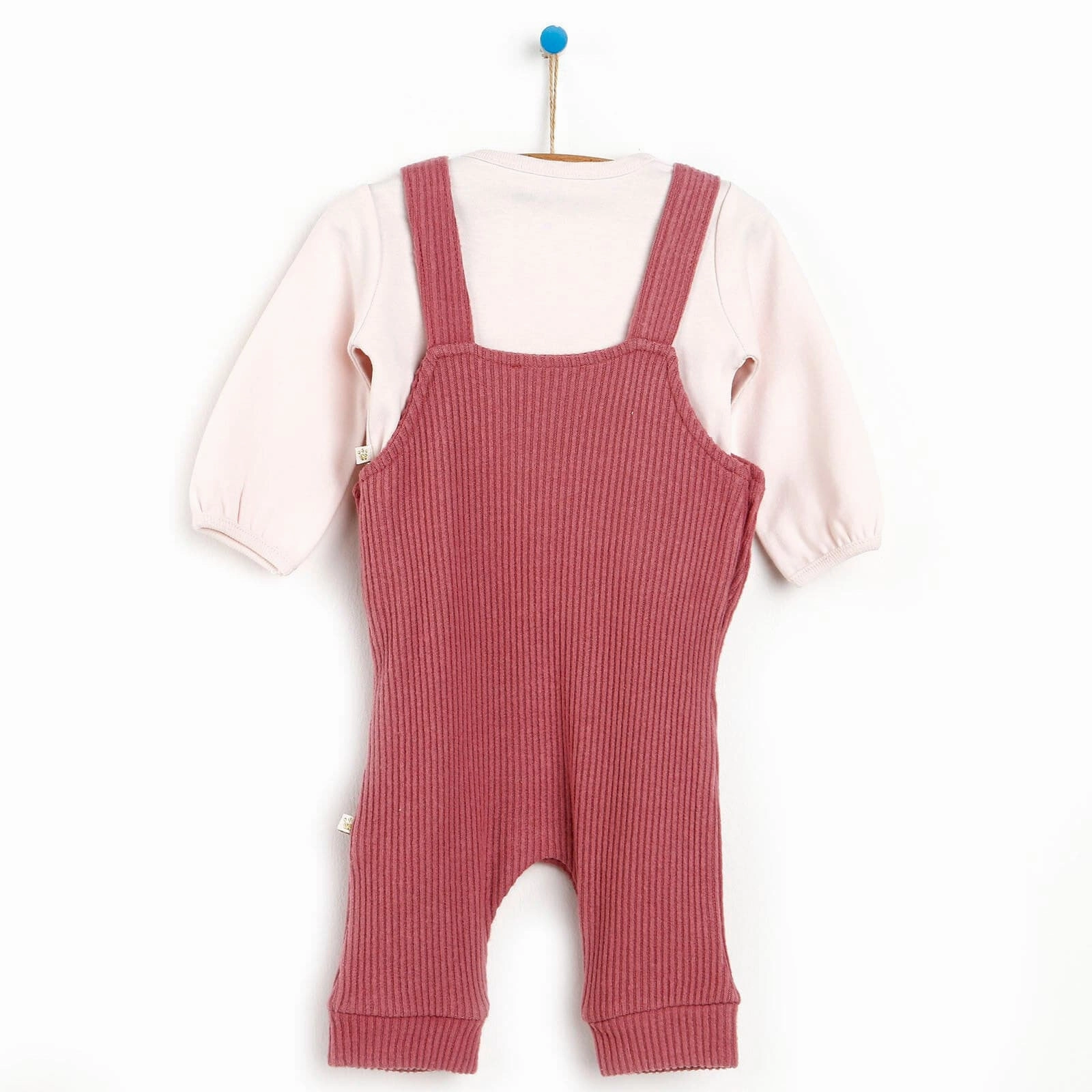 For My Baby Newborn My Family Overalls-Slippers - Light Rose
