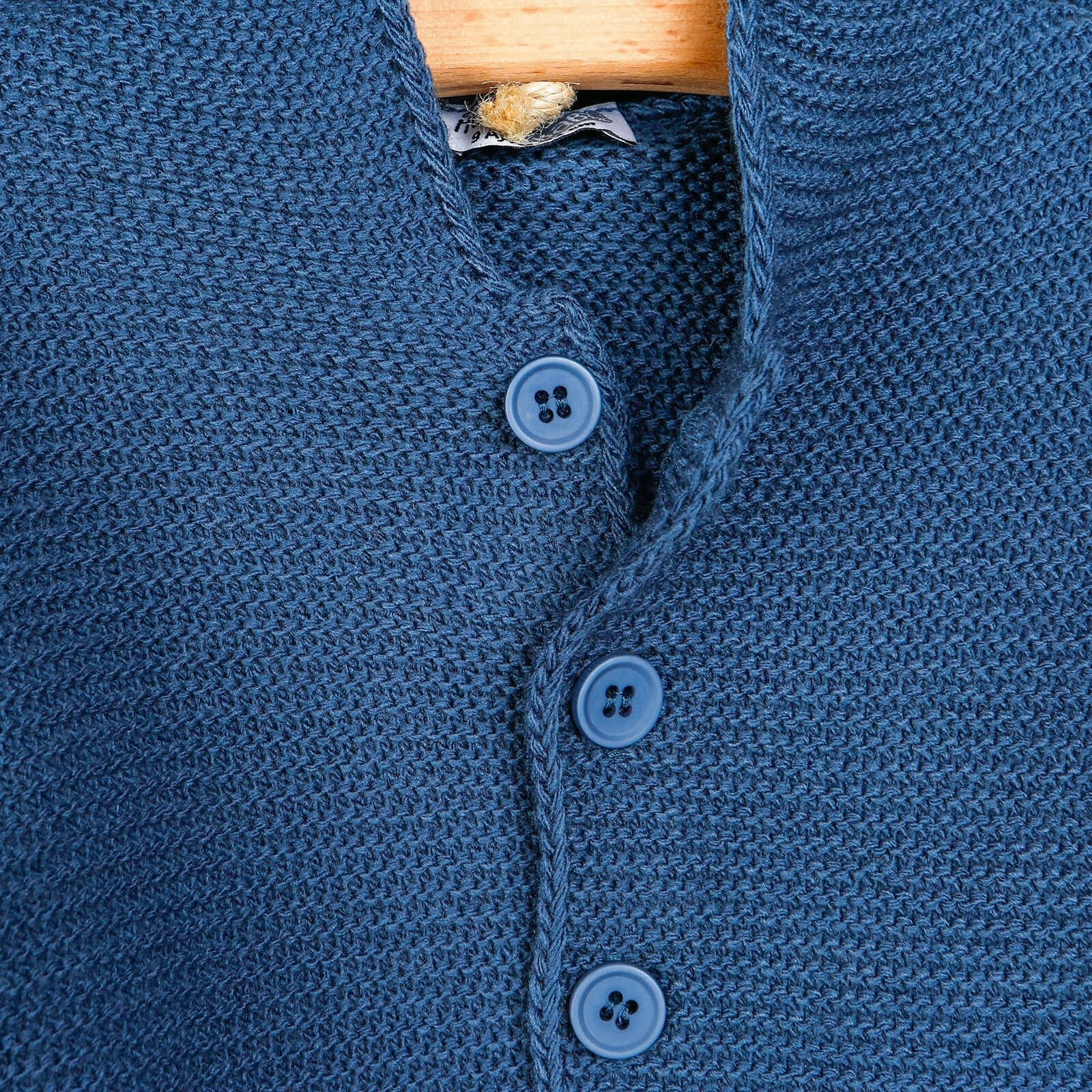HelloBaby Basic Baby Boy Knit Cardigan - Indigo
