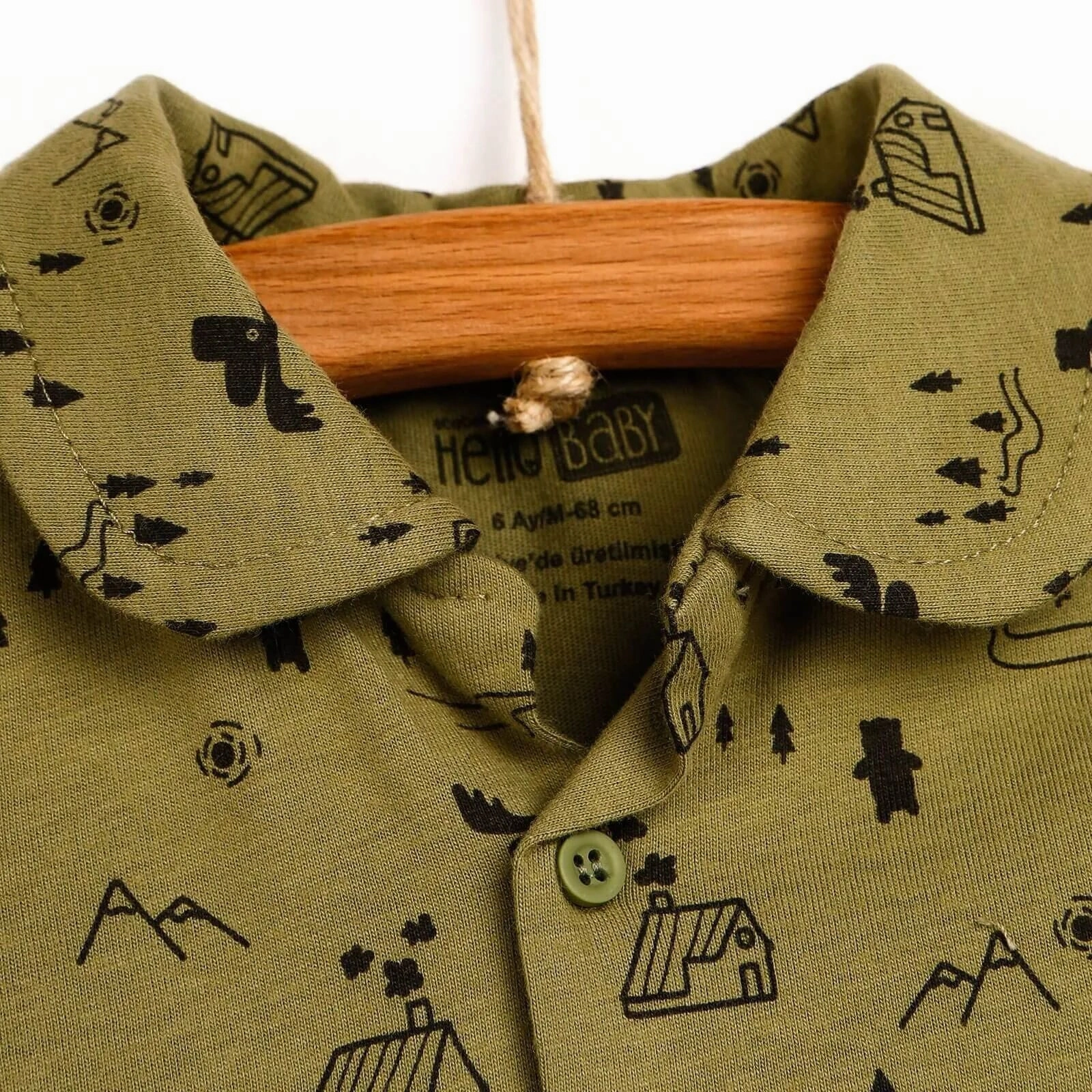 HelloBaby Basic Baby Boy Pyjamas Set - Khaki