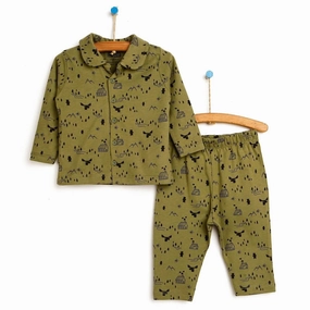HelloBaby Basic Baby Boy Pyjamas Set - Khaki