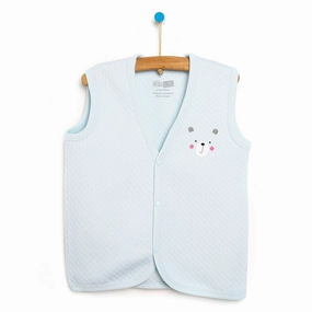HelloBaby Basic Baby Boy Quilted Vest - Light Blue