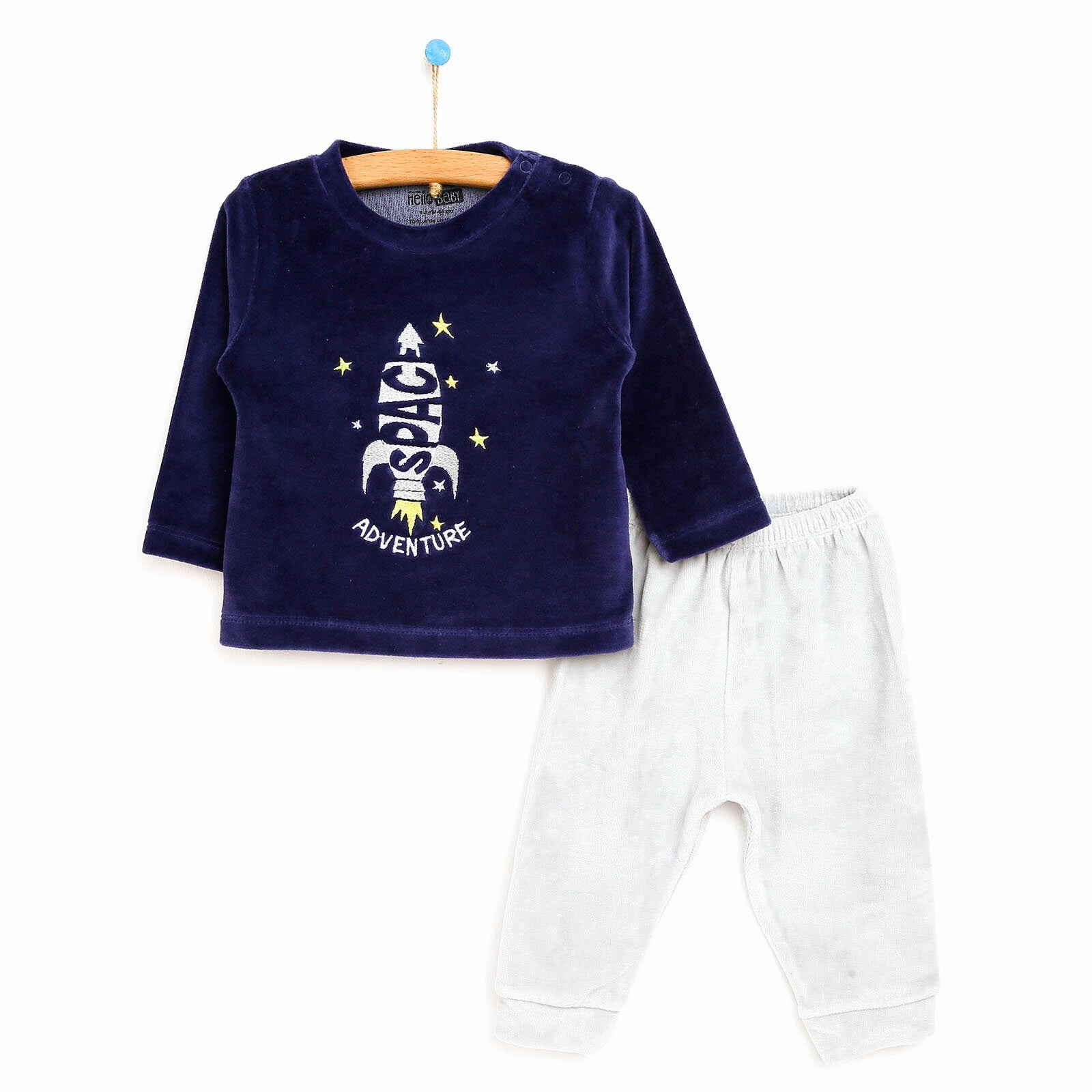 HelloBaby Basic Baby Boy Velvet Pyjamas