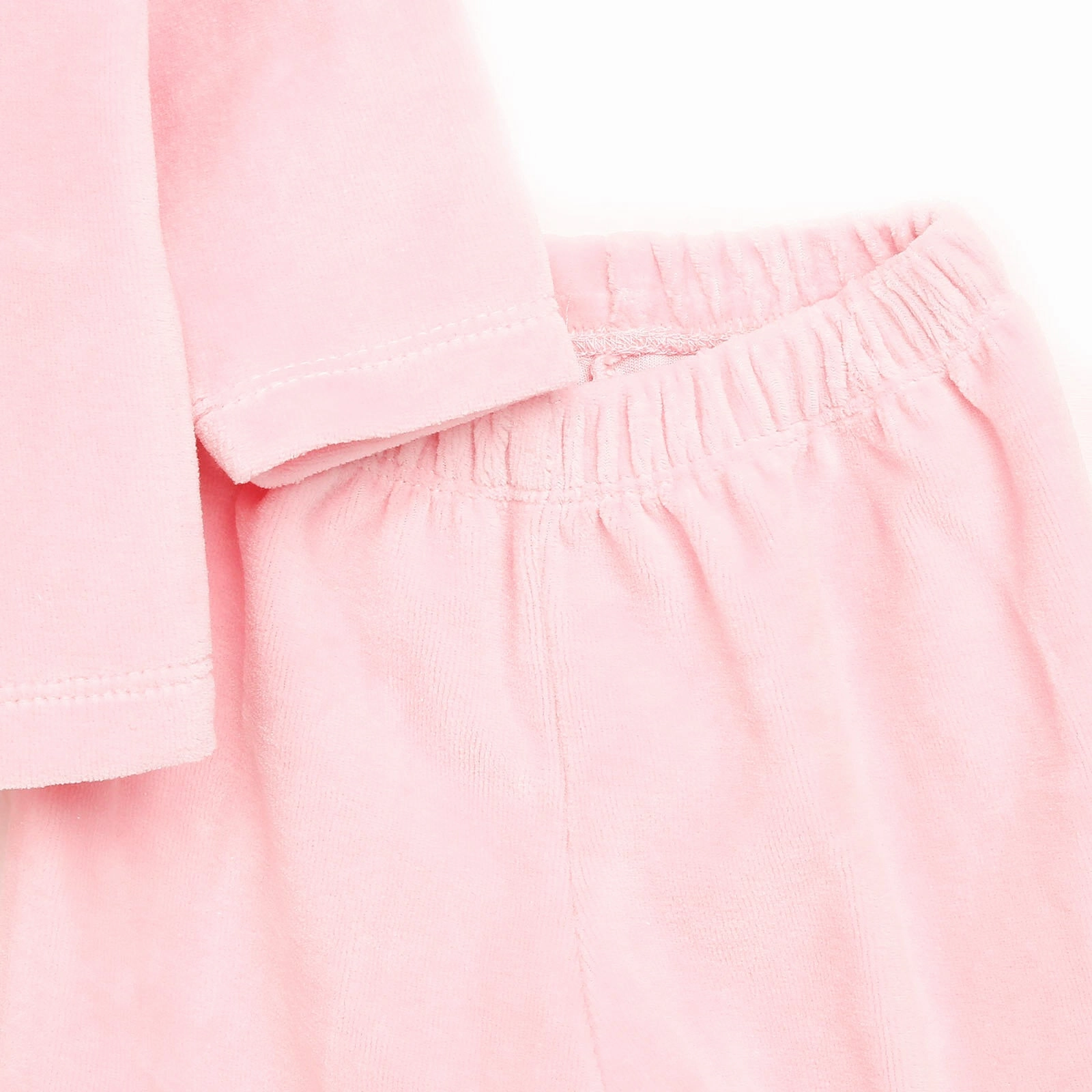 HelloBaby Basic Baby Girl Velvet Pyjamas - Light Pink