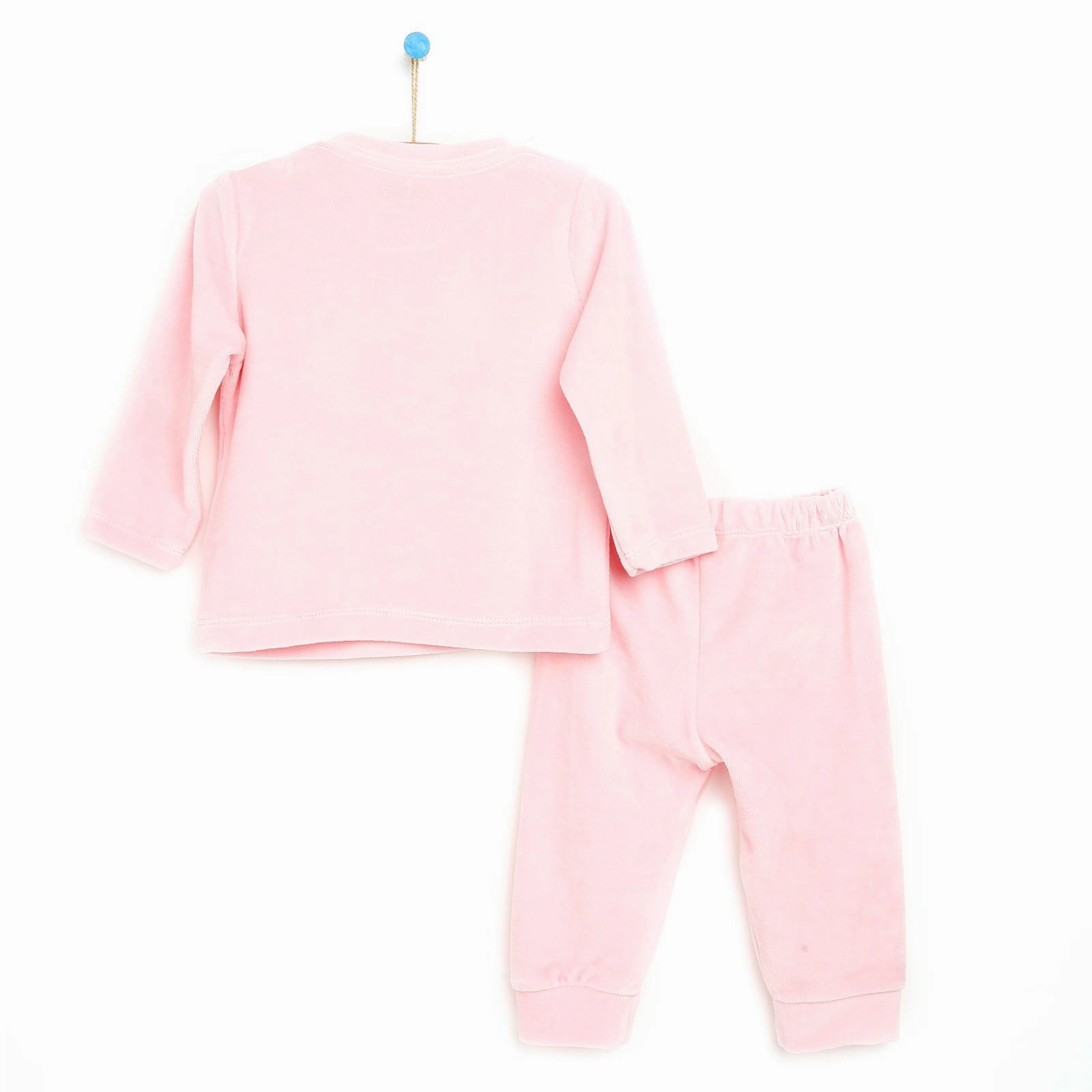 HelloBaby Basic Baby Girl Velvet Pyjamas - Light Pink