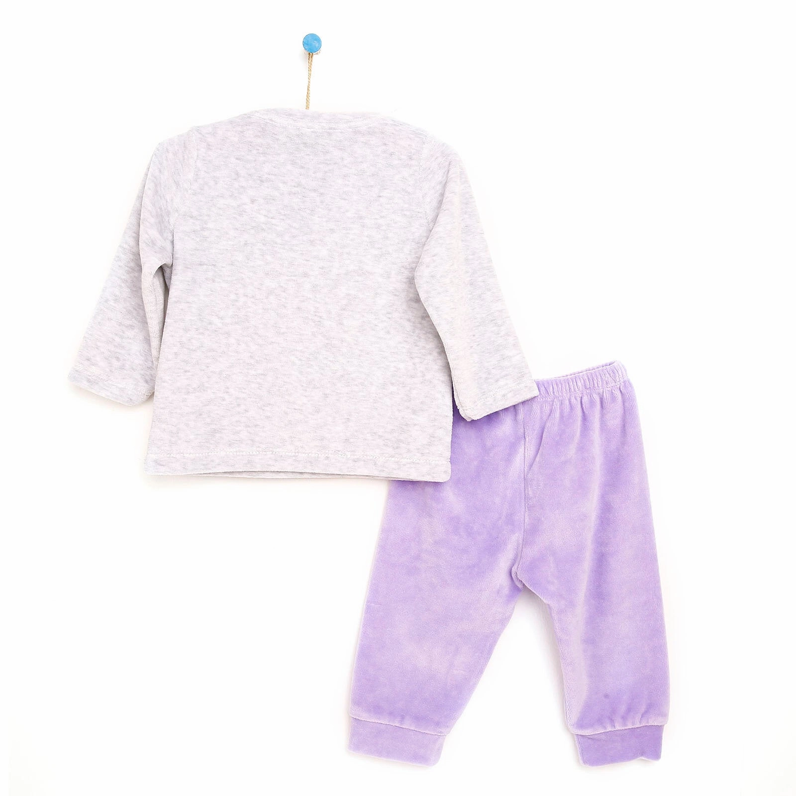 HelloBaby Basic Baby Girl Velvet Pyjamas - Purple