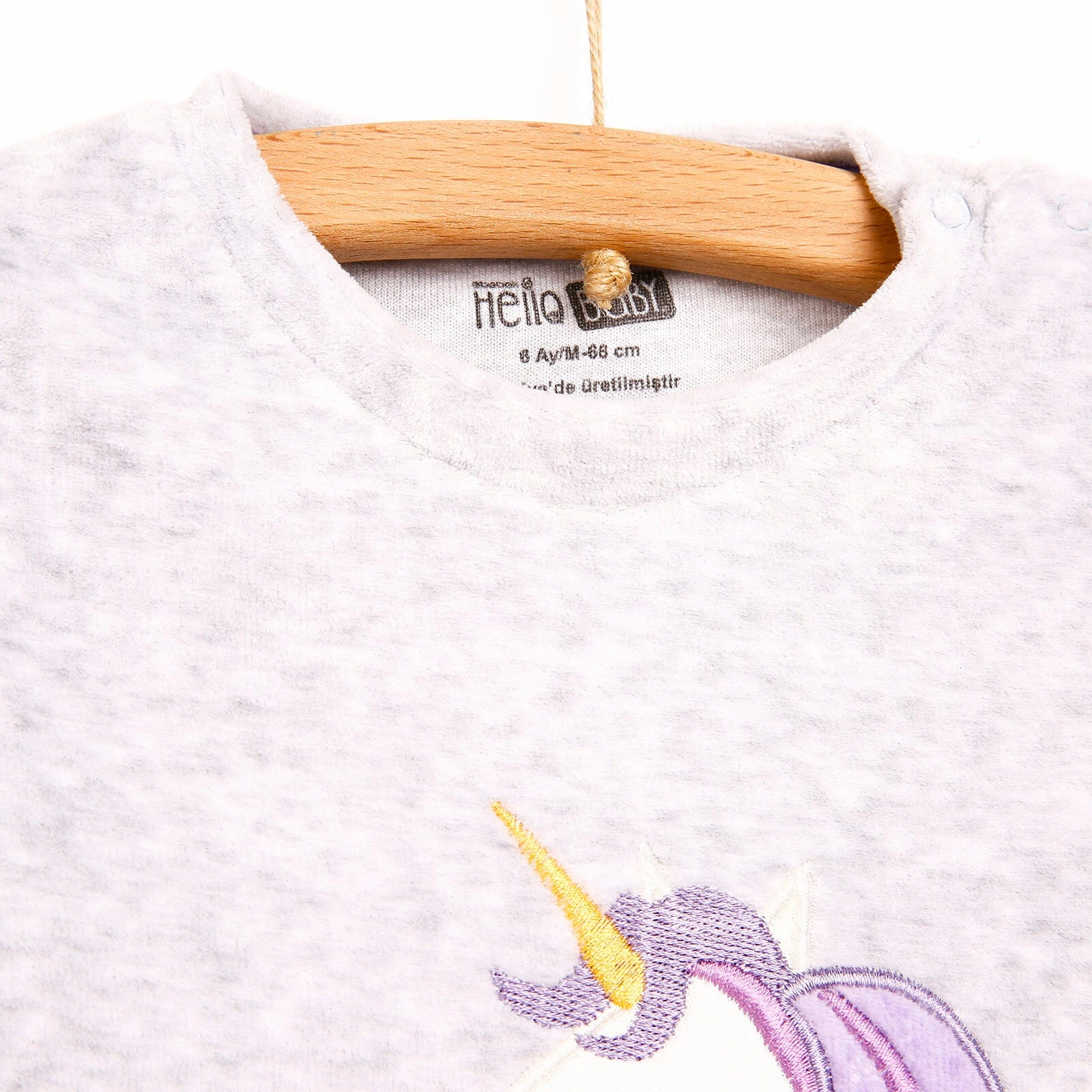 HelloBaby Basic Baby Girl Velvet Pyjamas - Purple