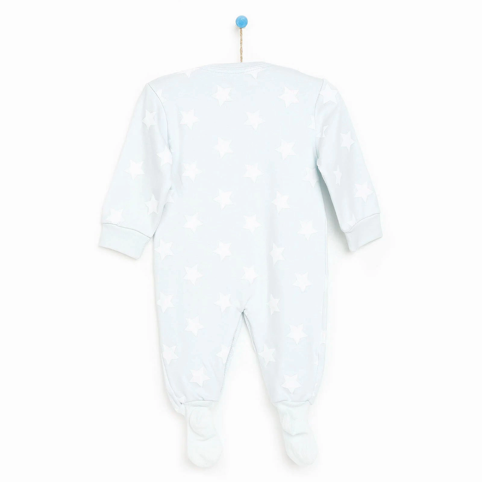 HelloBaby Newborn Baby Boy Footed Jumpsuit - Blue