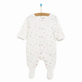 HelloBaby Newborn Baby Girl Footed Jumpsuit - Beige Melange