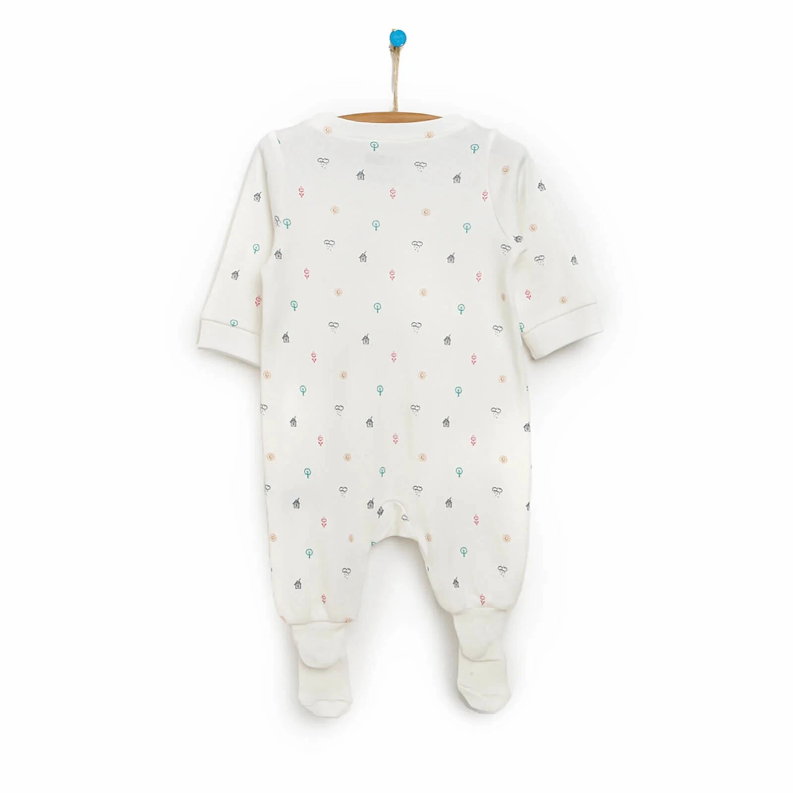 HelloBaby Newborn Baby Girl Footed Jumpsuit - Beige Melange