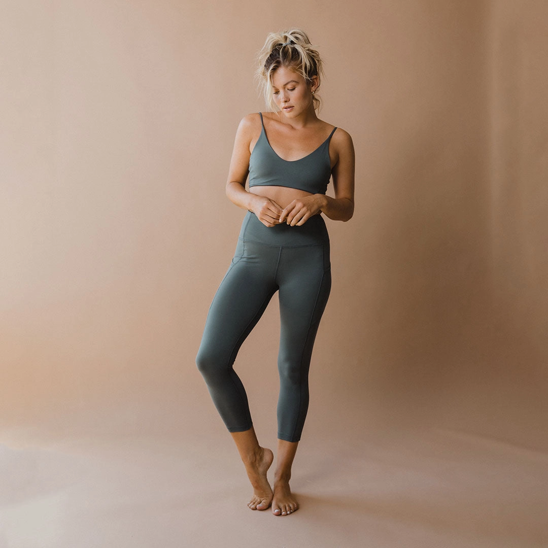 Intention Flow 3/4 Leggings, Charcoal