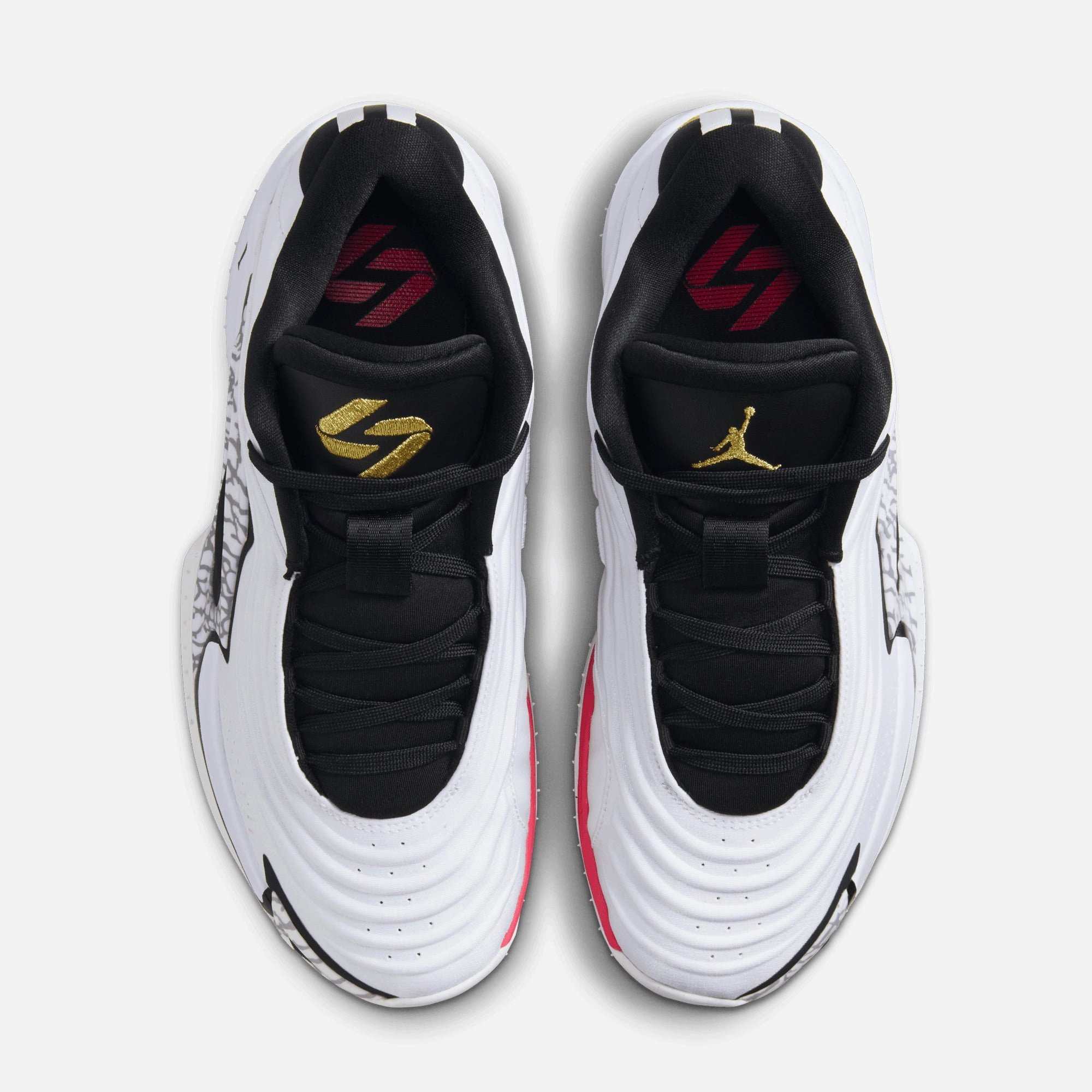 JORDAN | LUKA 3 PF MOTORSPORT { WHITE/METALLIC GOLD-BLACK-RED ORBIT