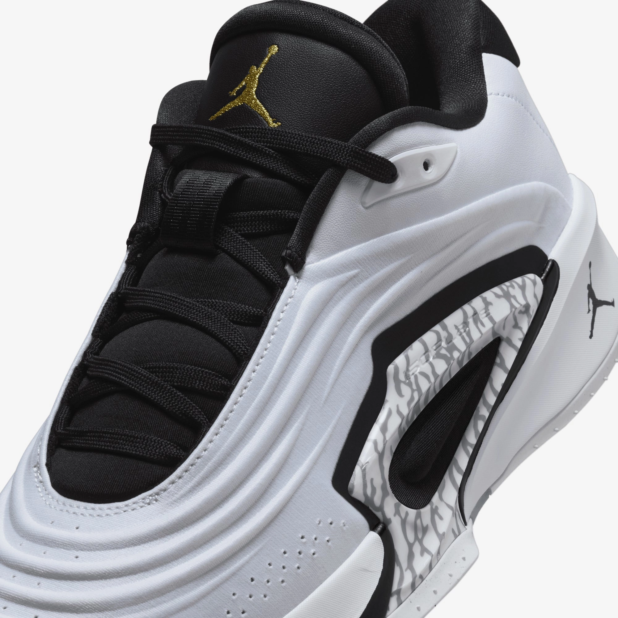 JORDAN | LUKA 3 PF MOTORSPORT { WHITE/METALLIC GOLD-BLACK-RED ORBIT
