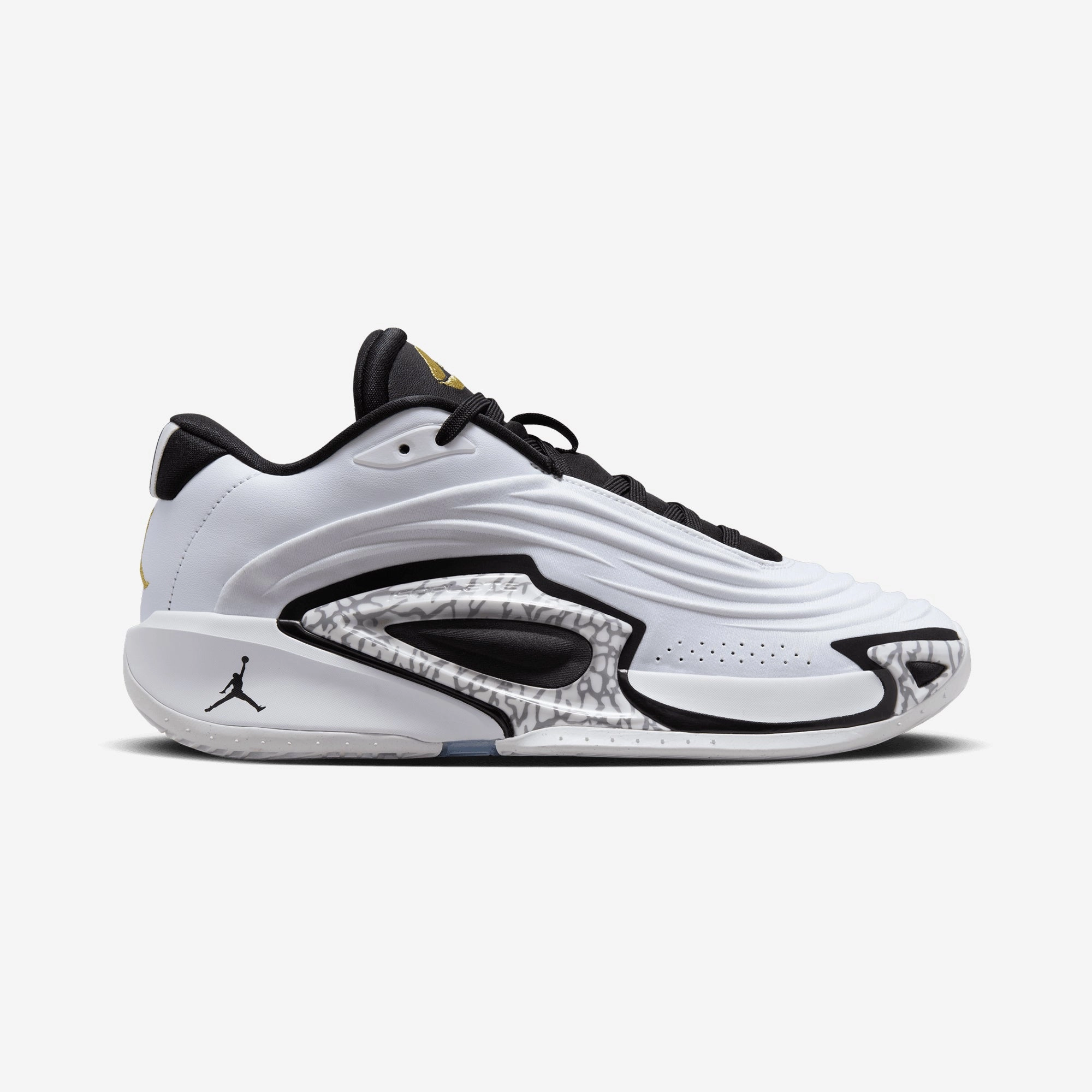 JORDAN | LUKA 3 PF MOTORSPORT { WHITE/METALLIC GOLD-BLACK-RED ORBIT