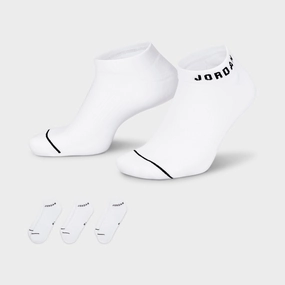 Jordan Everyday No-Show Socks (3 Pack) White / Black