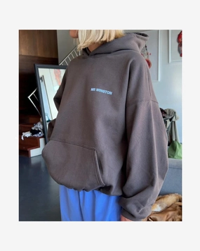 MR WINSTON VINTAGE SPORT BITTER CHOCOLATE HOODIE (NEW)
