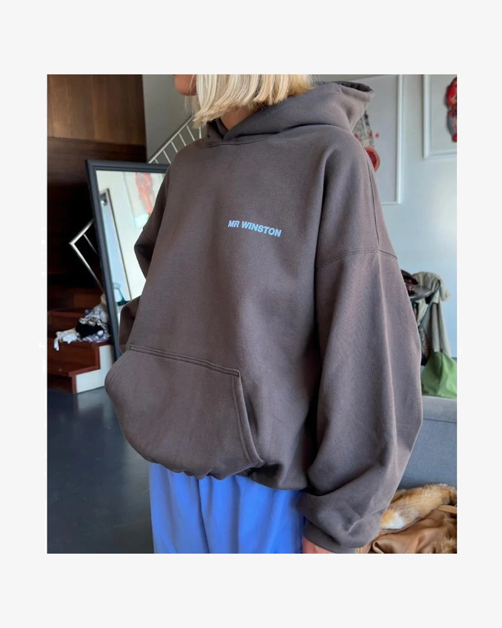 MR WINSTON VINTAGE SPORT BITTER CHOCOLATE HOODIE (NEW)