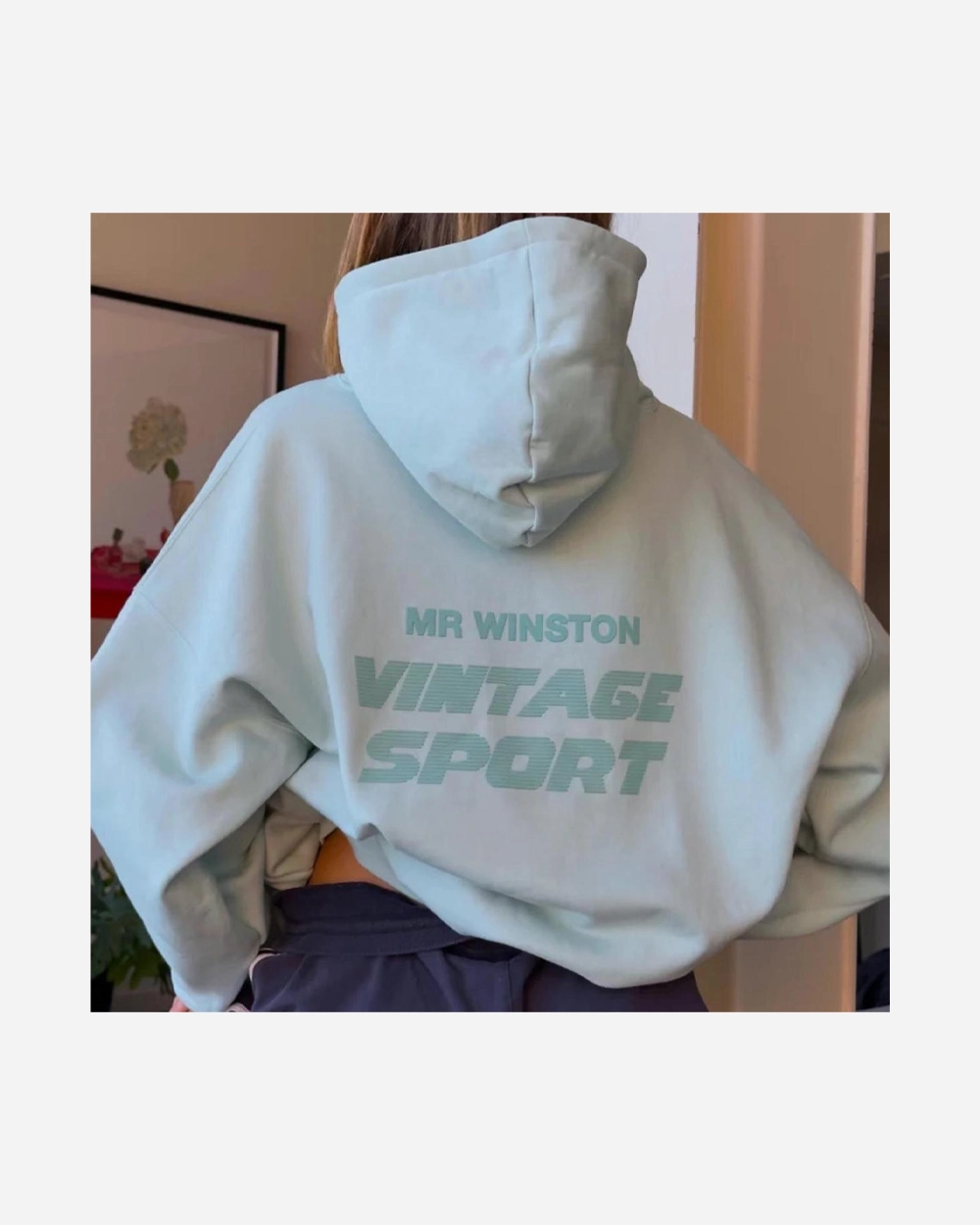 MR WINSTON VINTAGE SPORT SAGE HOODIE (NEW)