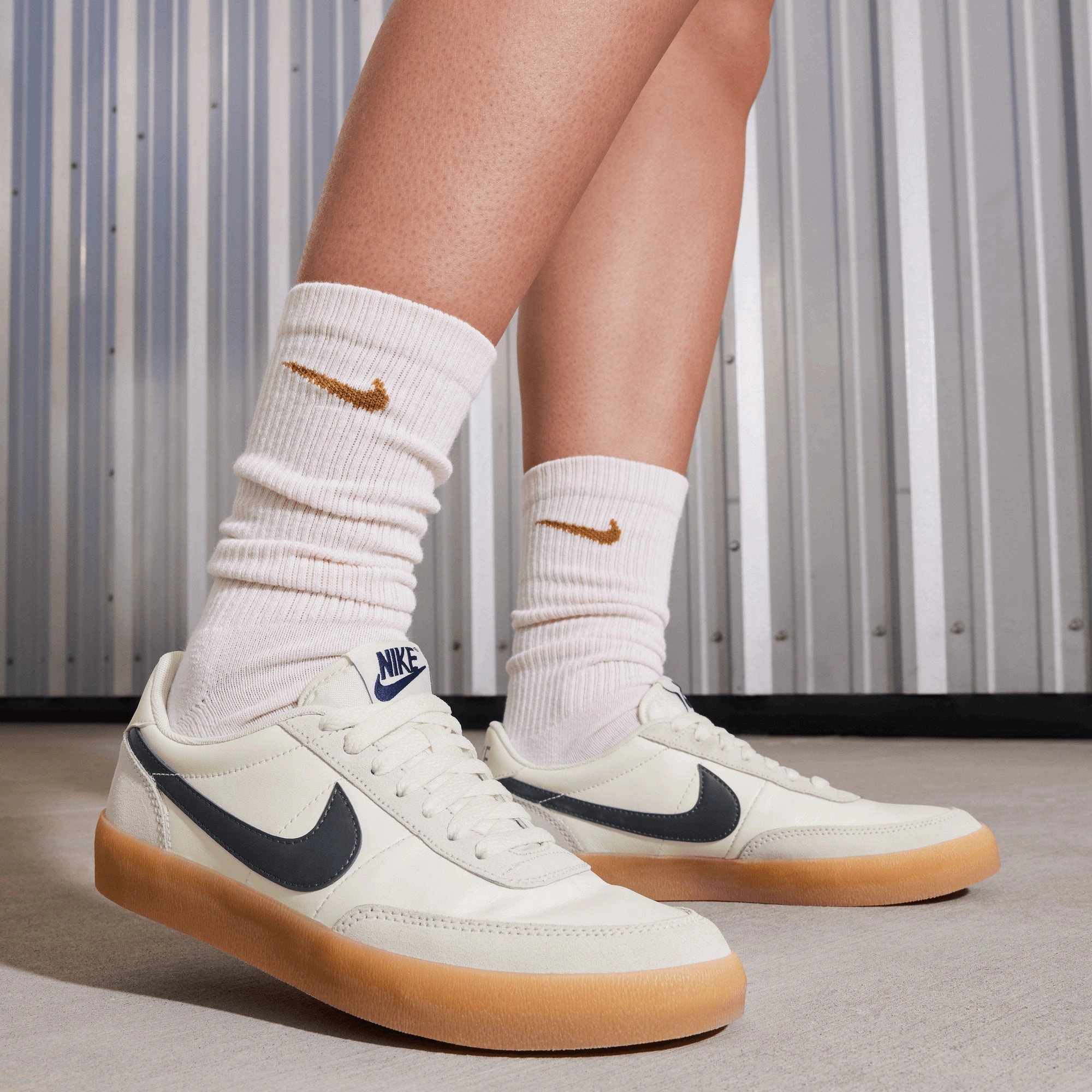 NIKE | KILLSHOT 2 { SAIL/MIDNIGHT NAVY-GUM YELLOW
