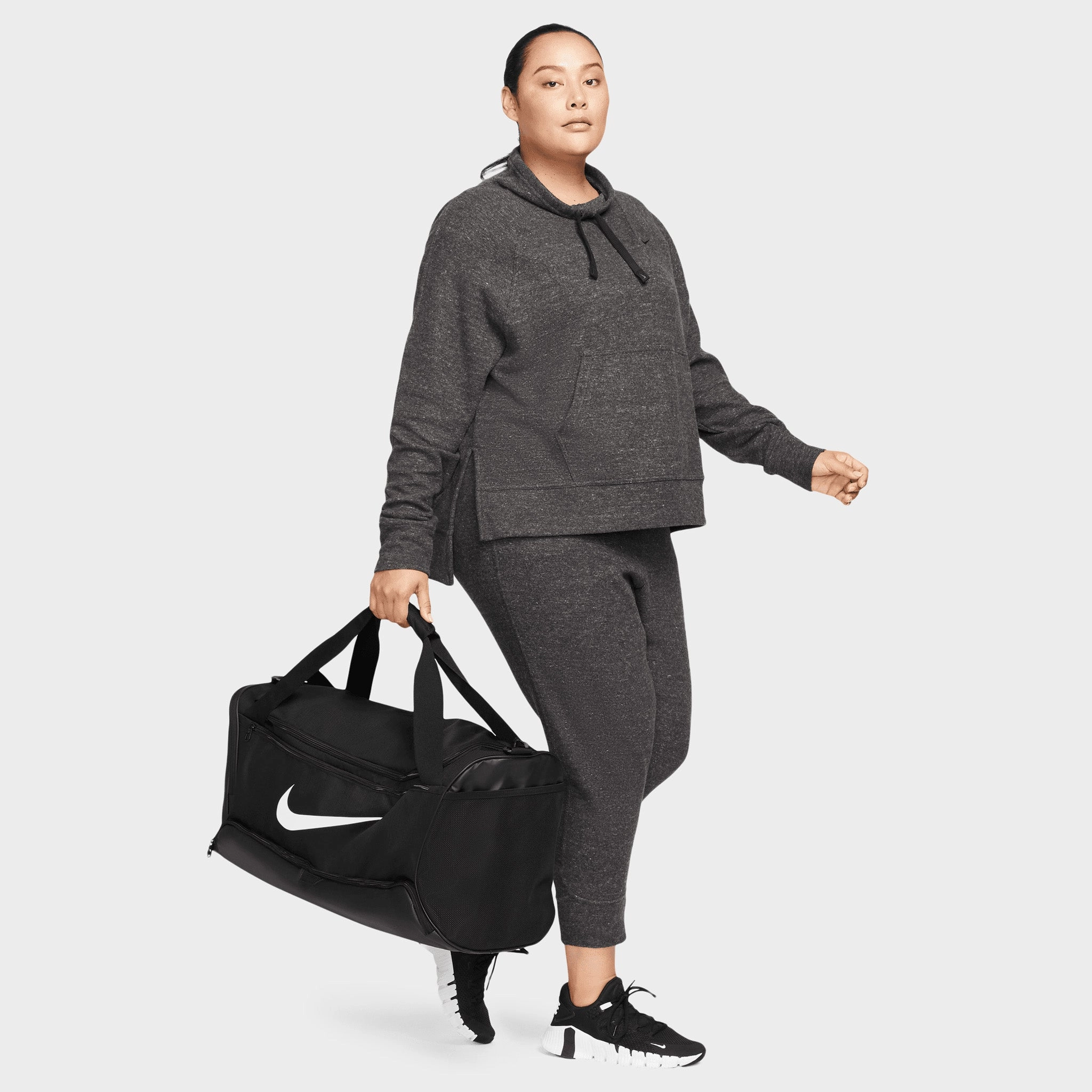 Nike Brasilia 9.5 Training Duffel Bag (Medium. 60L) Black / Black - White