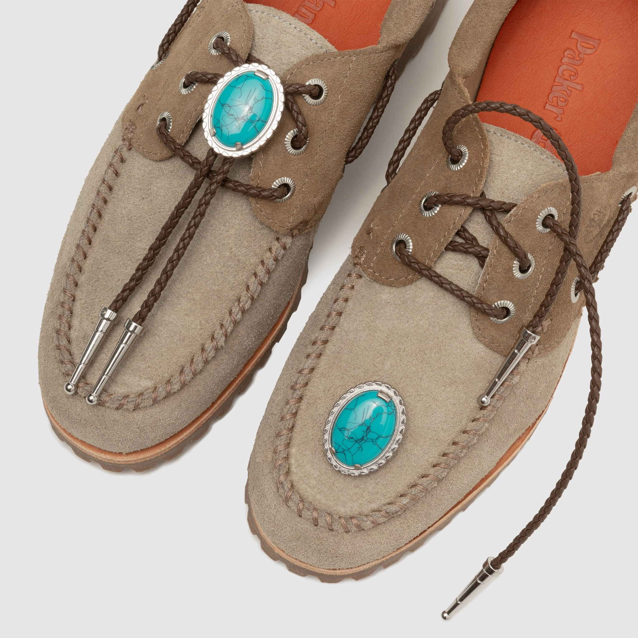 PACKER X 3-EYE LUG HANDSEWN BOAT SHOE SANTA FE