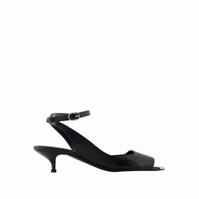 Punk Sandals - Leather - Black/Silver