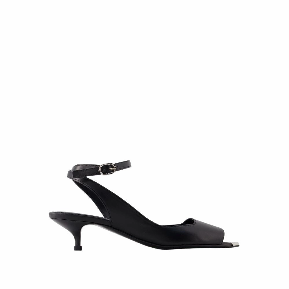 Punk Sandals - Leather - Black/Silver