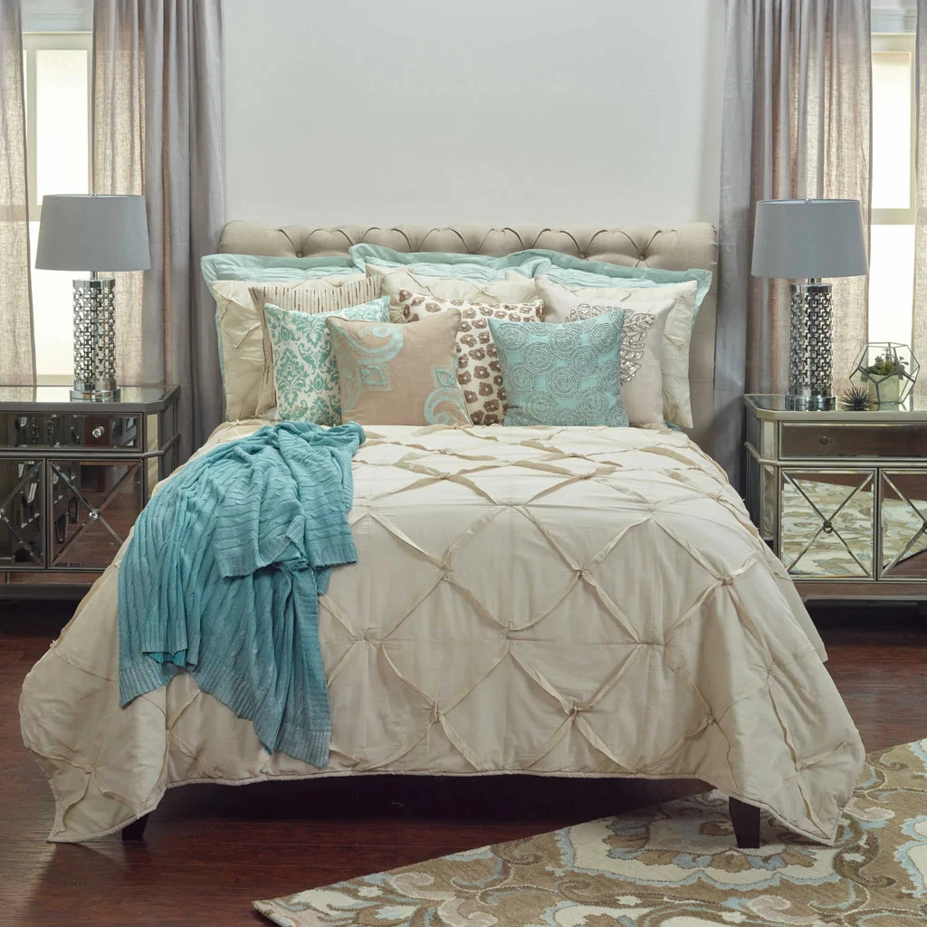 Rizzy BT1711 Carrington Stone Natural Bedding KING