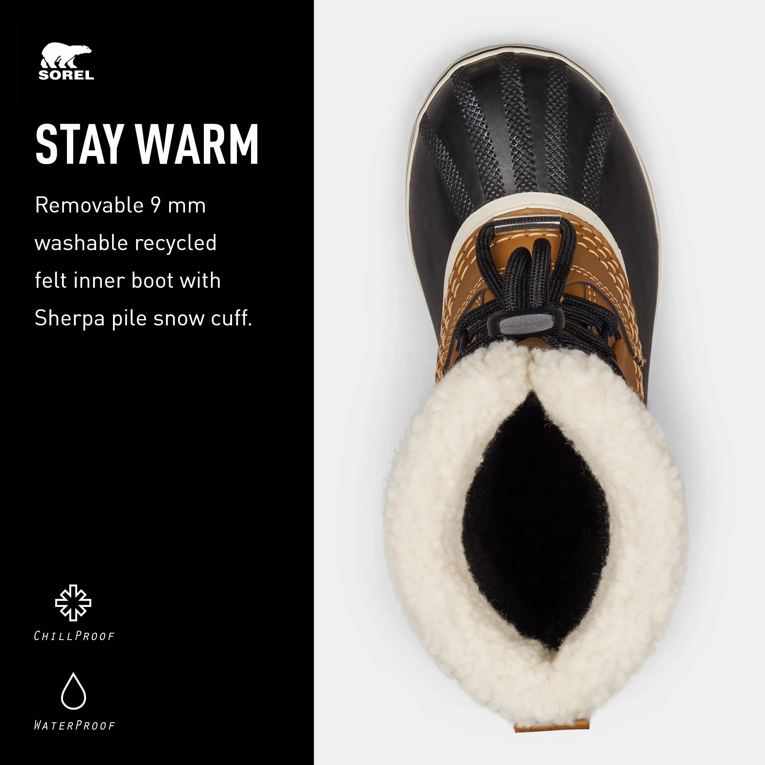 Sorel KIDS YOOT PAC TP WATERPROOF Schneestiefel für Unisex Kinder. Braun (Mesquite) - Youth. 37 EU